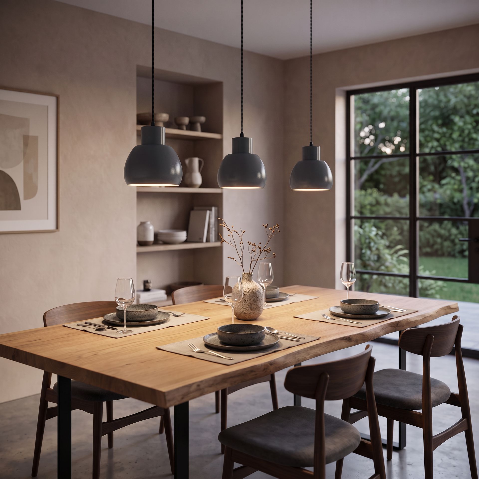Livspace Calathus Apple Grey Metal Pendant Light | Grey
