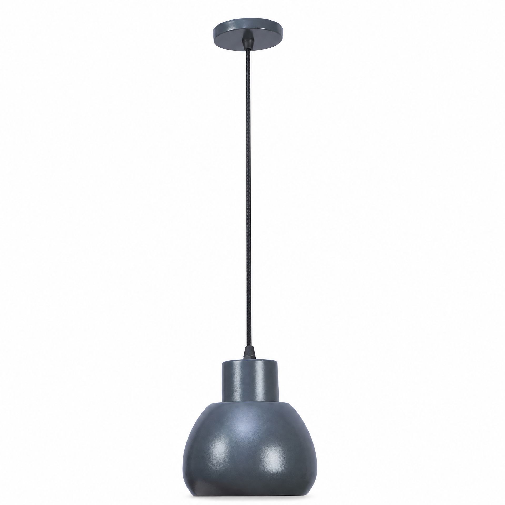 Livspace Calathus Apple Grey Metal Pendant Light | Grey