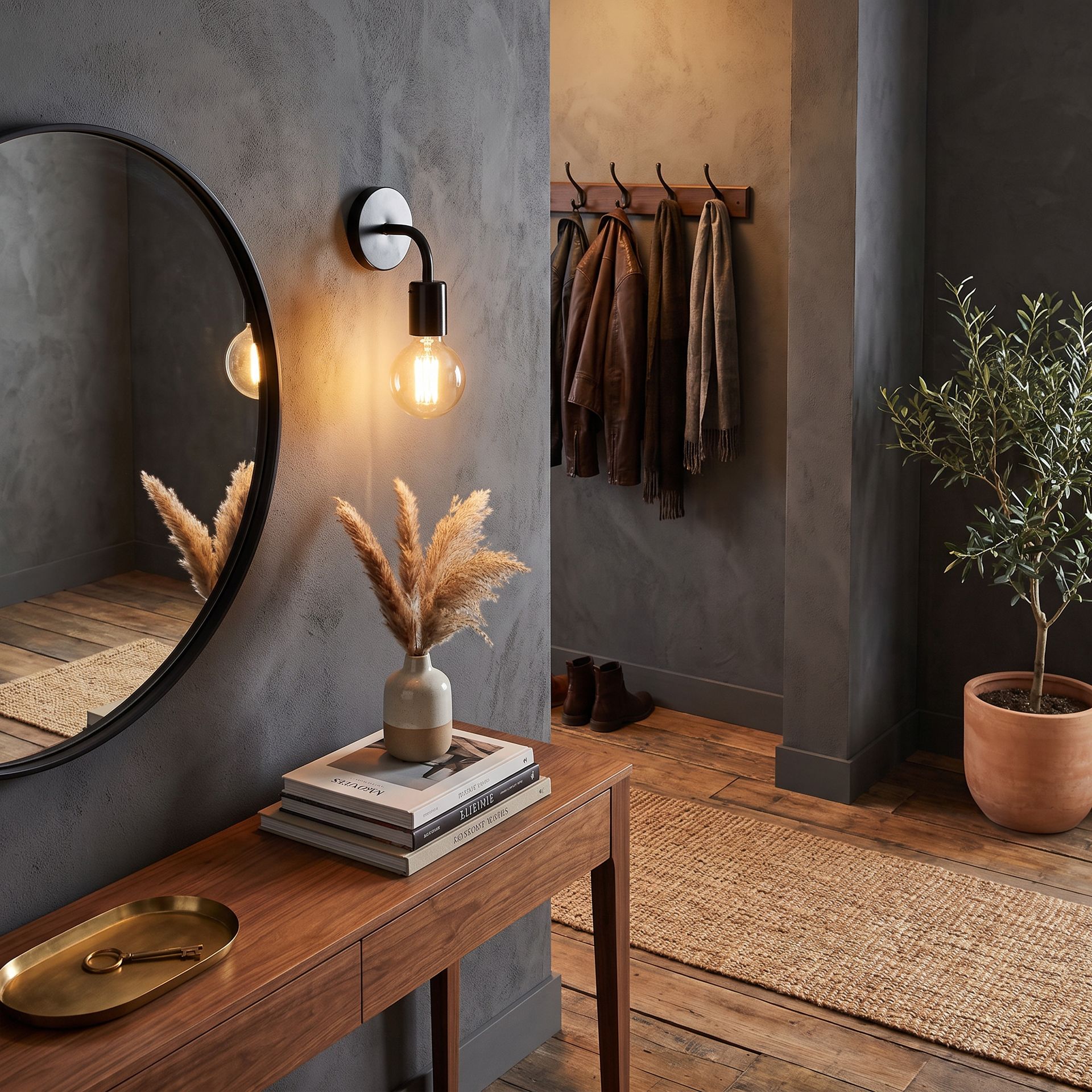 Livspace Castle Black Metal Wall Light | Black