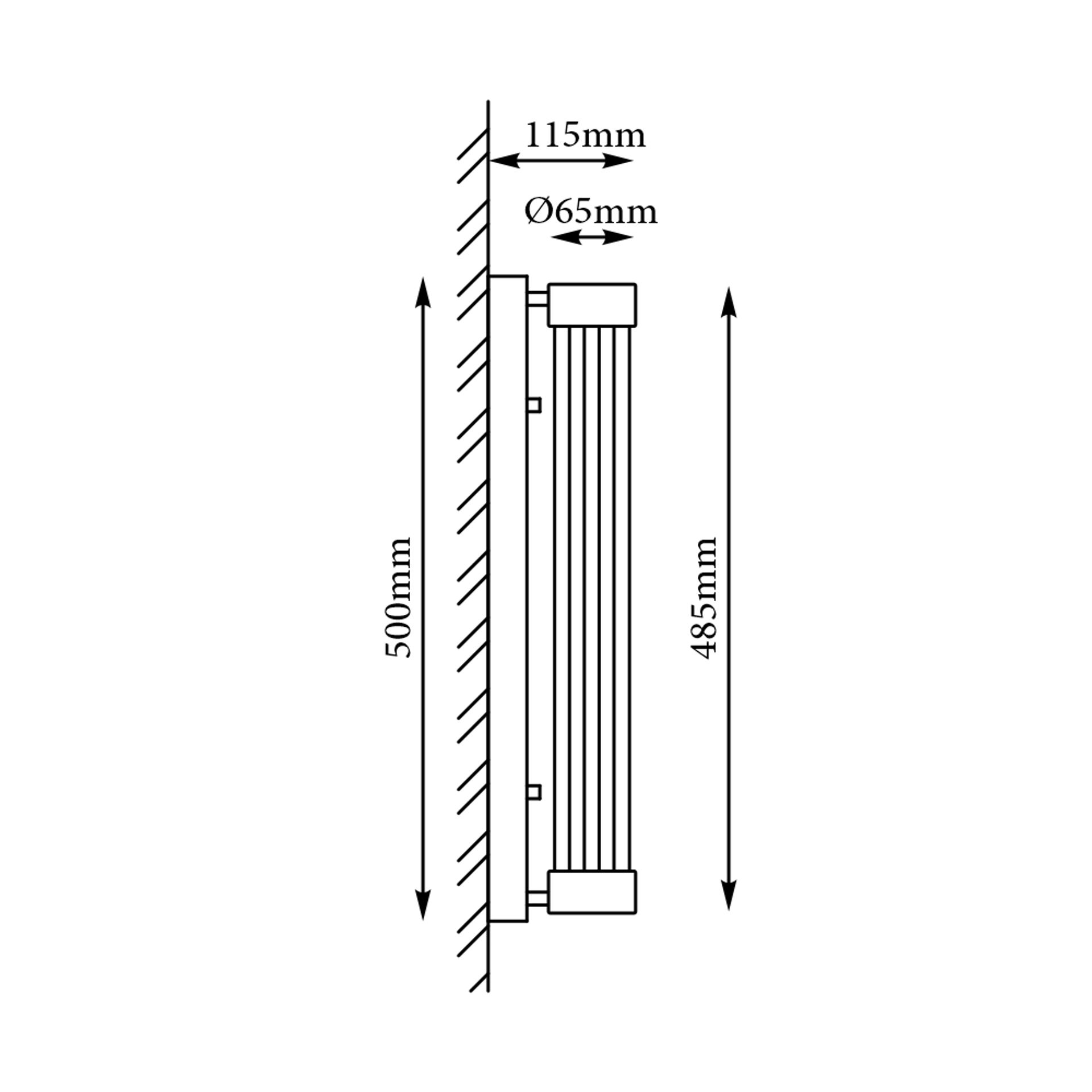 Livspace Column Wall Light | White + Black