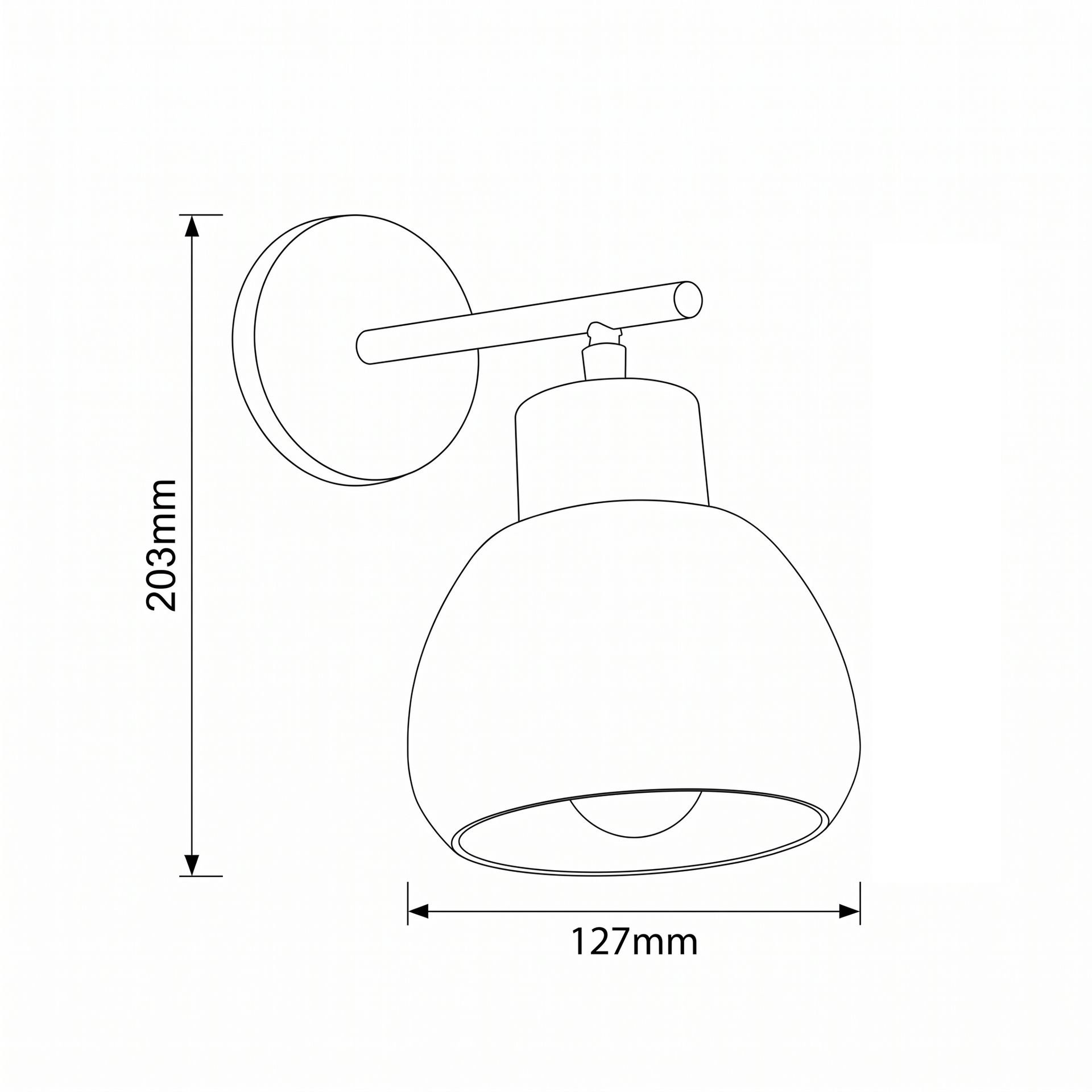 Livspace Corner Black Metal Wall Light | Black
