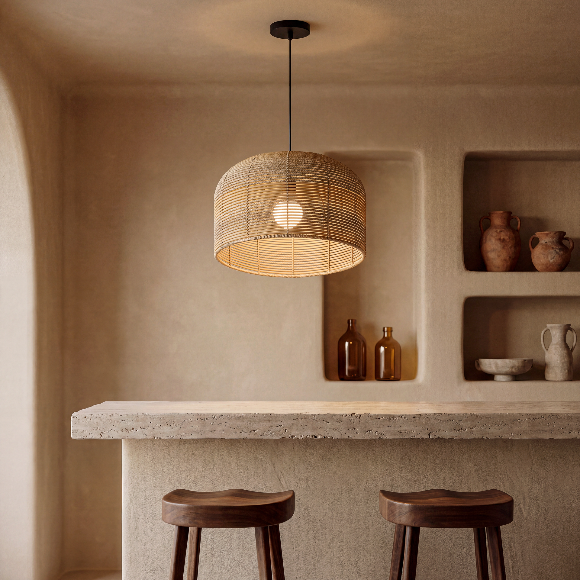 Livspace Dune Pendant | Natural Beige