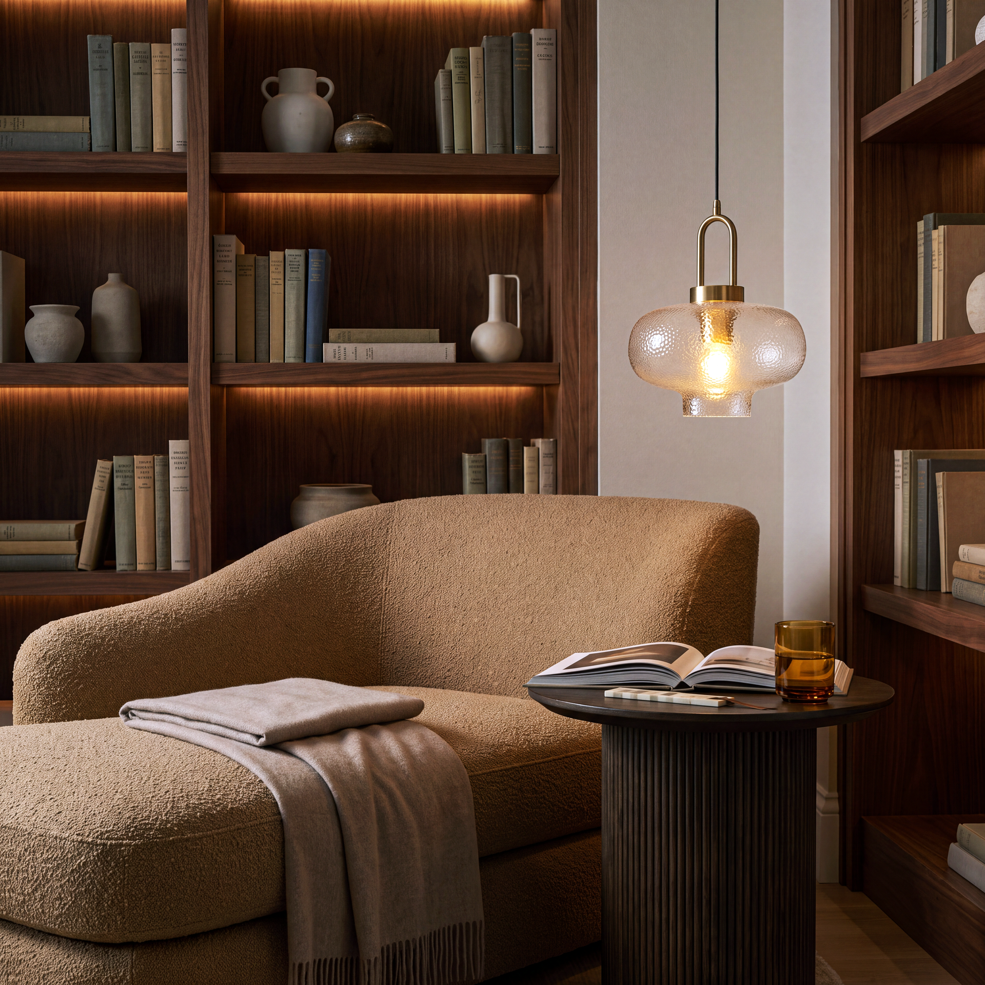 Livspace Etch Pendant | Clear Glass