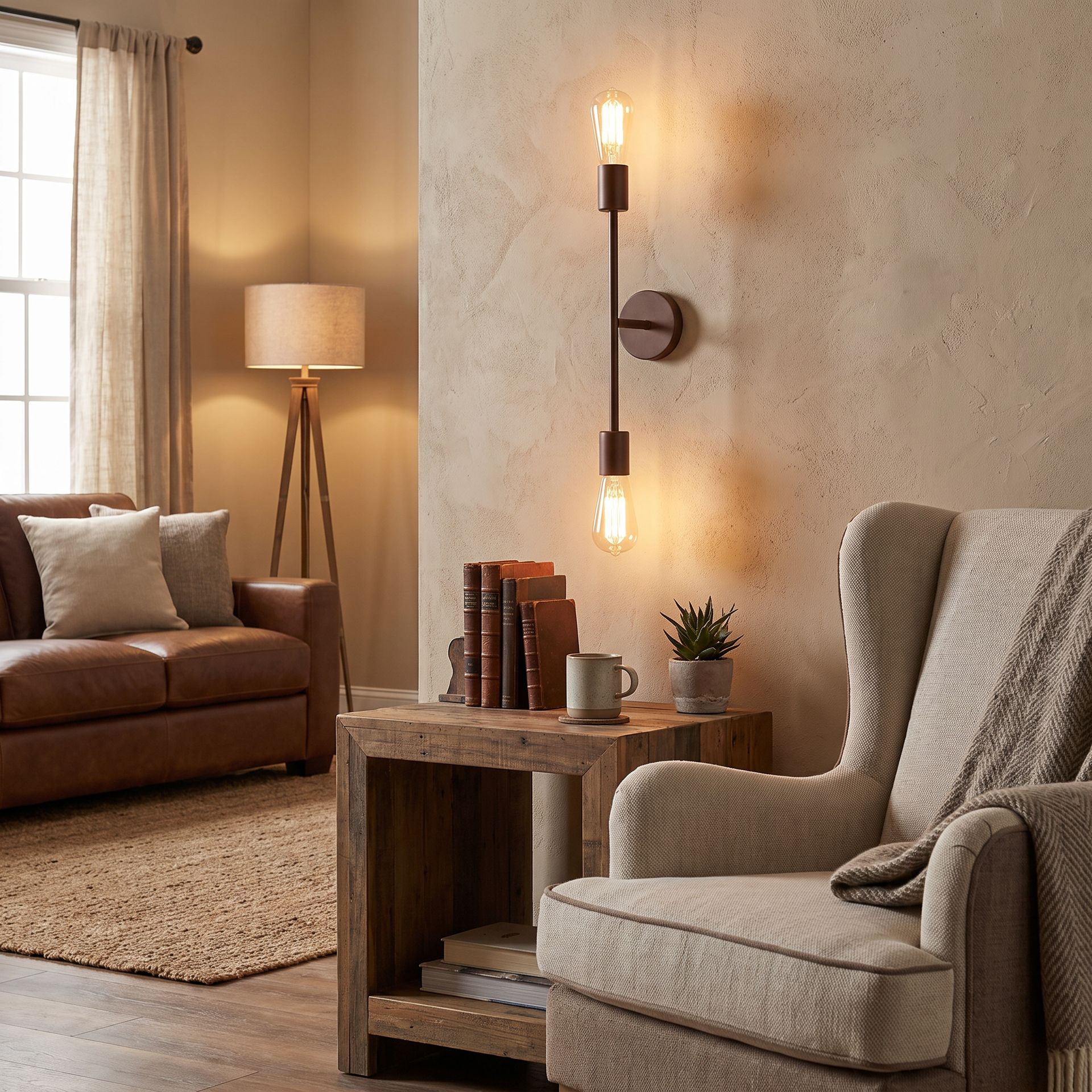 Livspace Flemish Copper Metal Novelty Wall Light | Copper