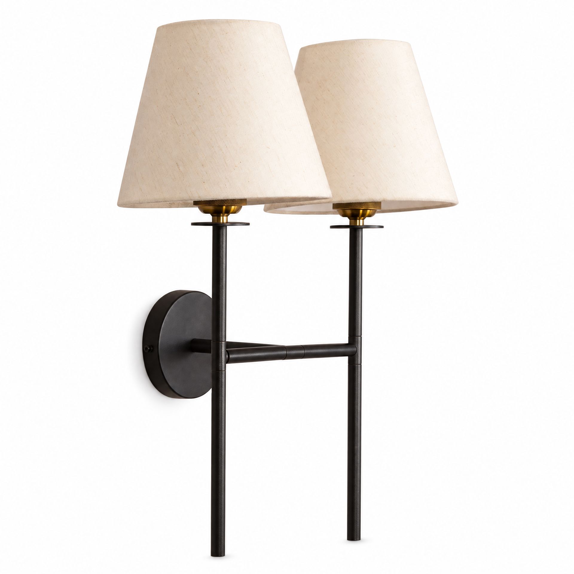 Livspace French Vintage Wall Light | Matt Black