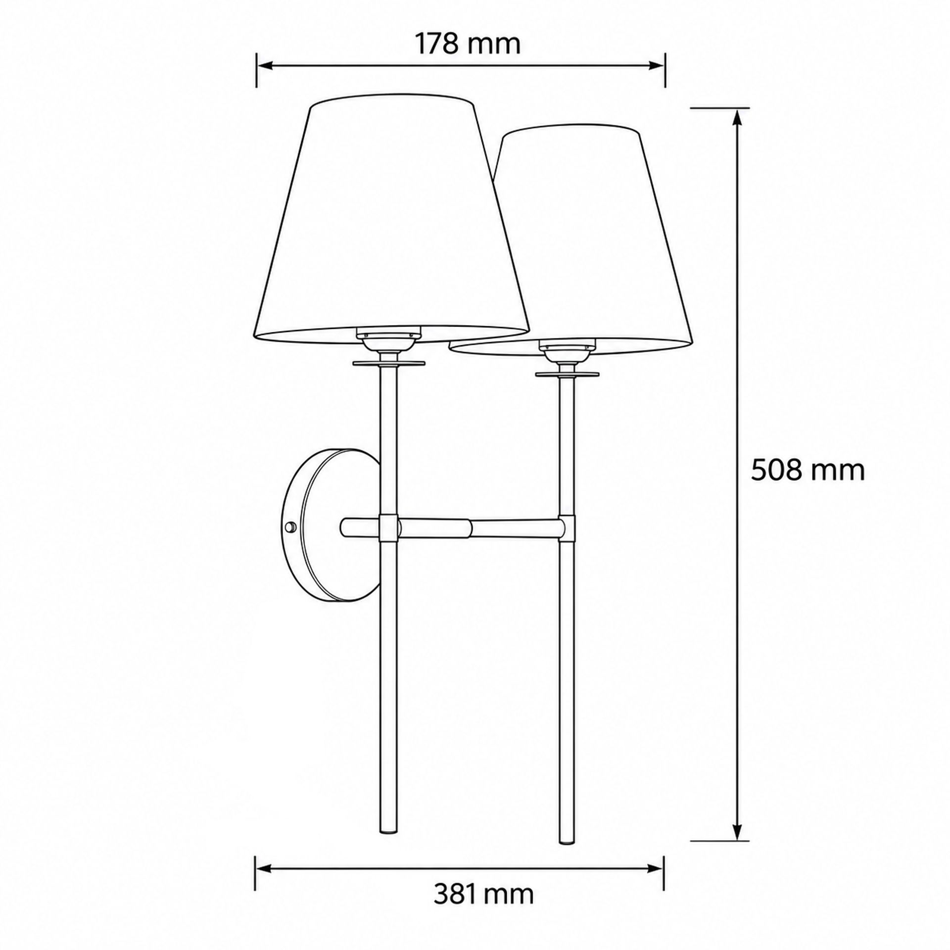 Livspace French Vintage Wall Light | Matt Black