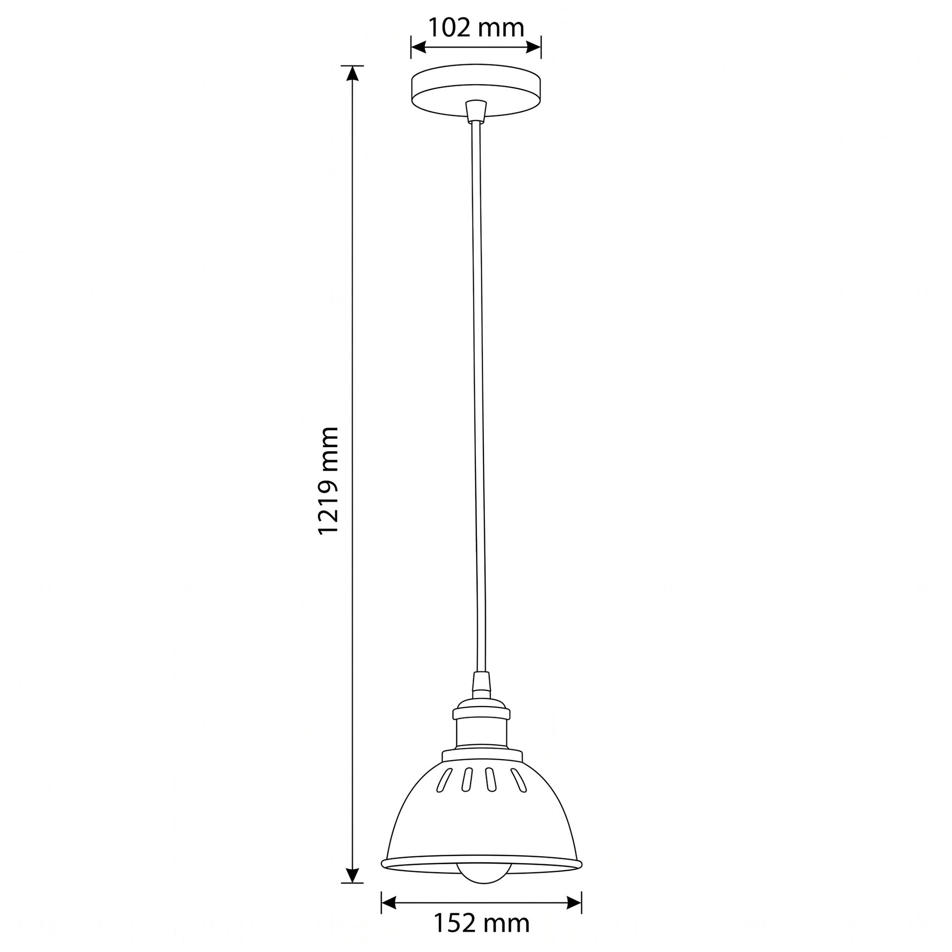 Livspace Ivan Darnar Black Metal Pendant Light | Black
