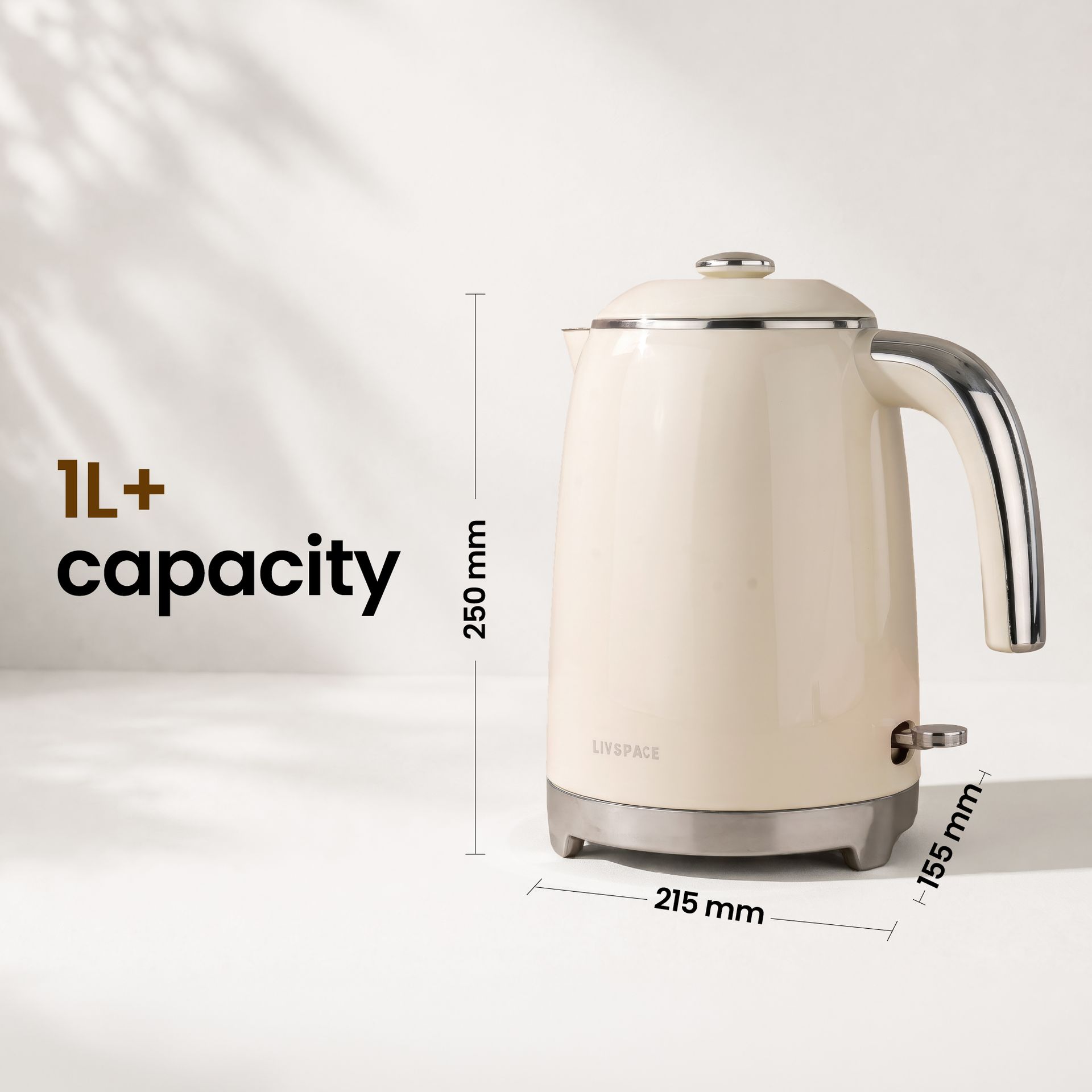 Livspace Kettle 1 L - Ivory