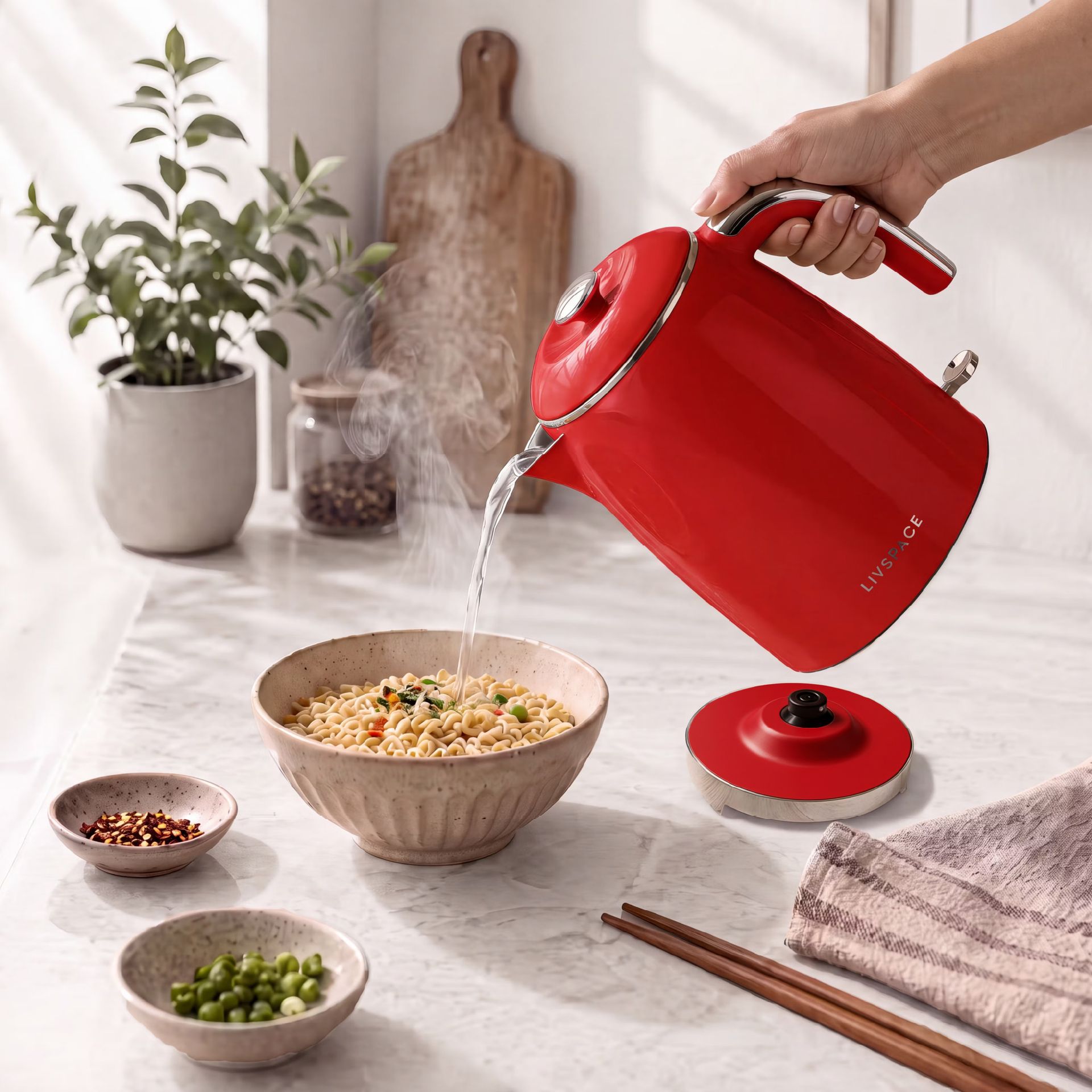 Livspace Kettle 1 L - Red