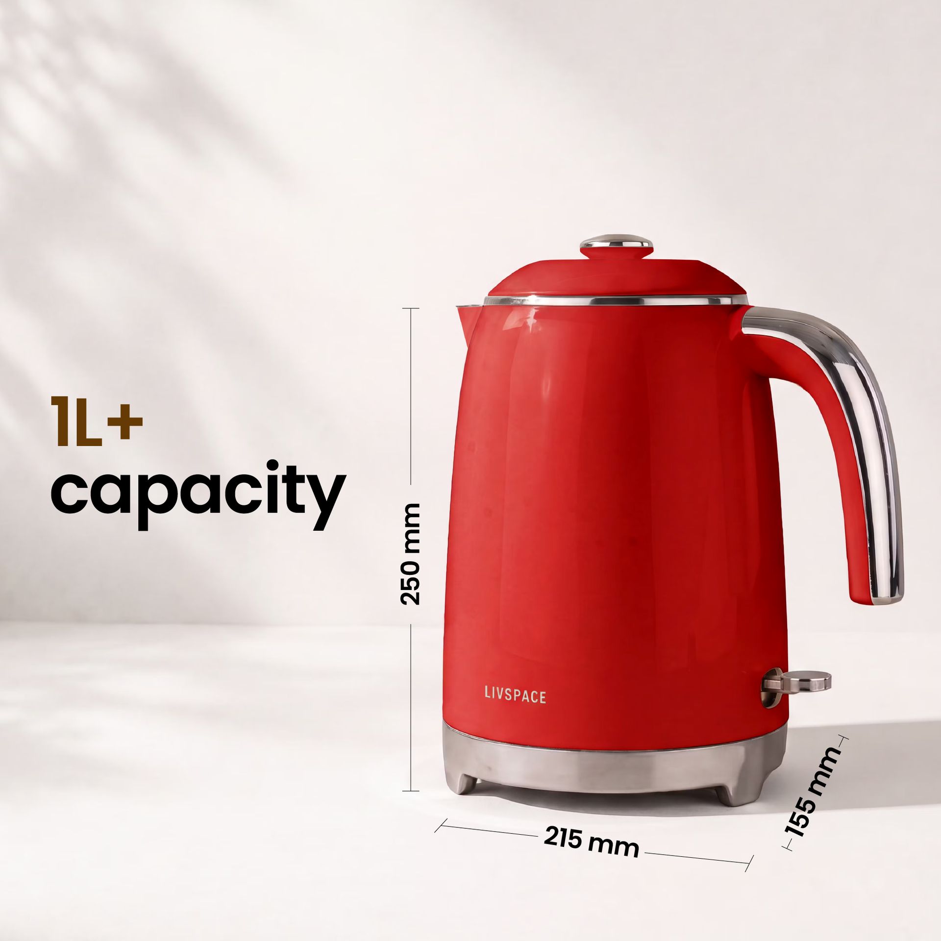 Livspace Kettle 1 L - Red