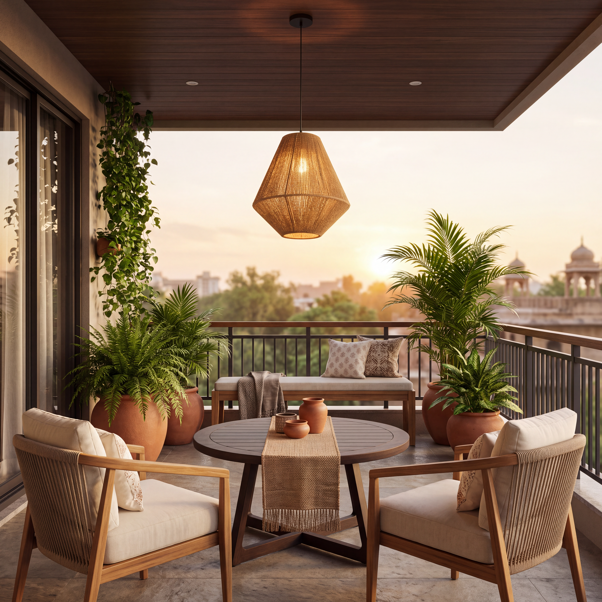 Livspace Loom Pendant | Natural Beige