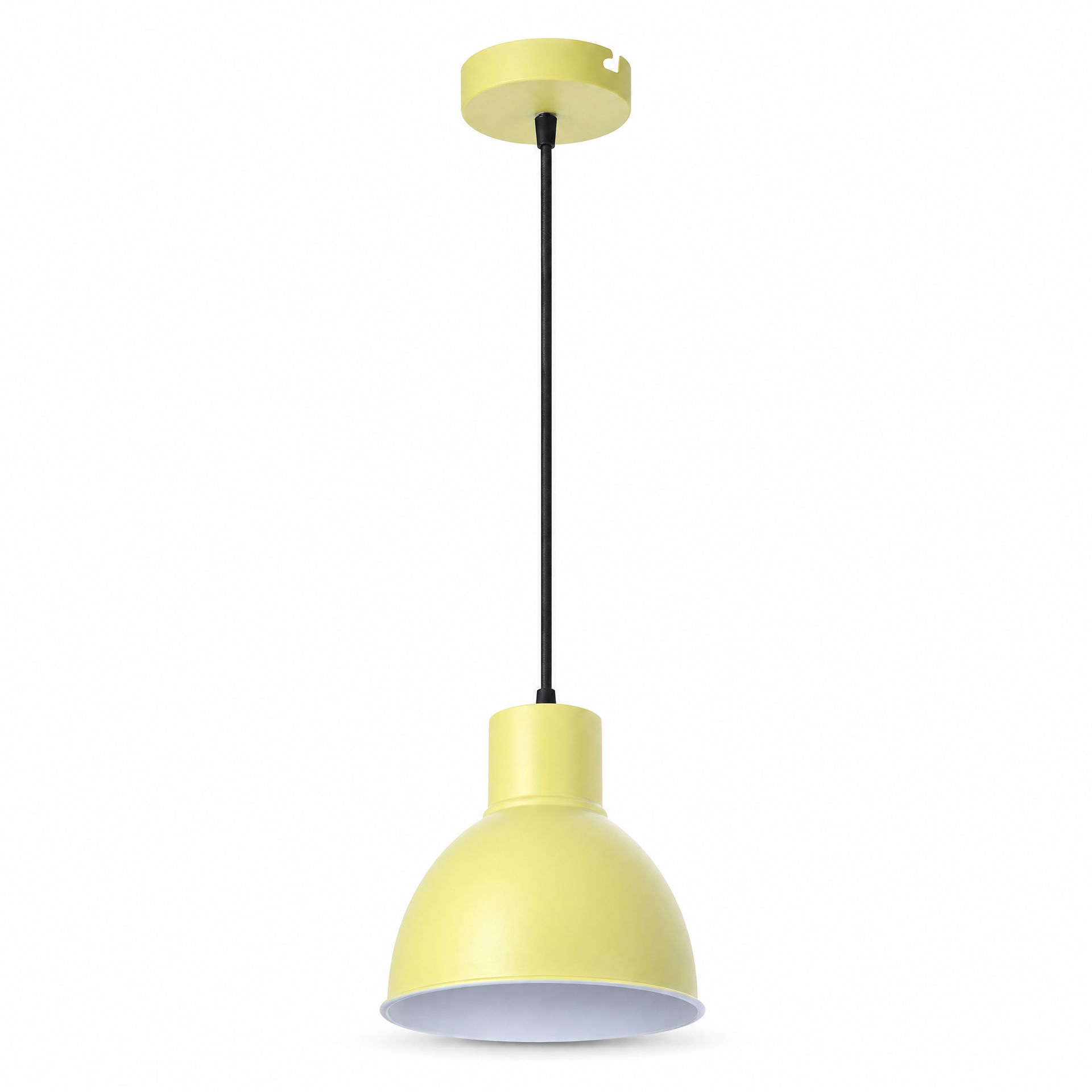 Livspace Lucan Opi Yellow Metal Pendant Light | Yellow