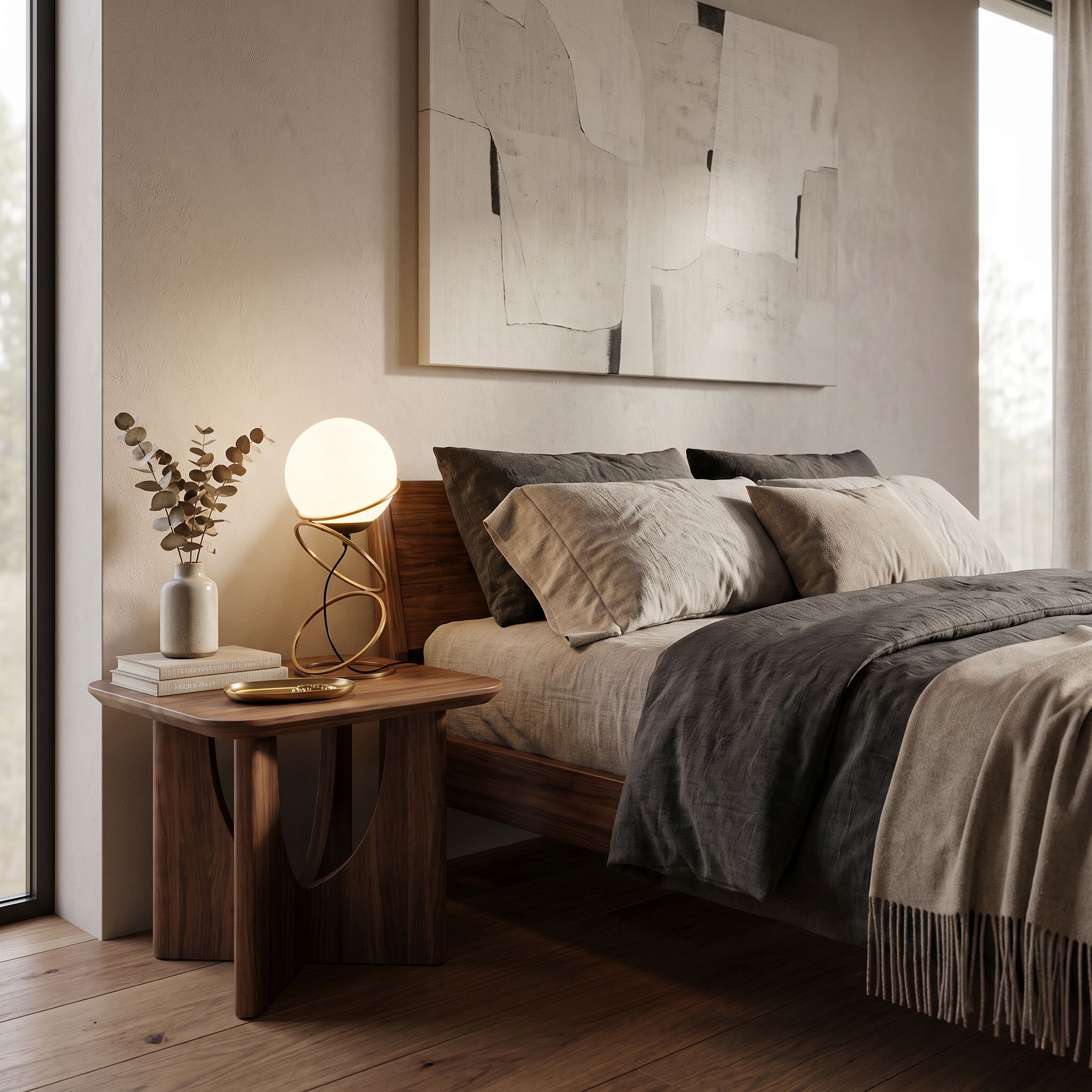 Livspace Lucca White Shade With Metal Base Table Lamp | Gold