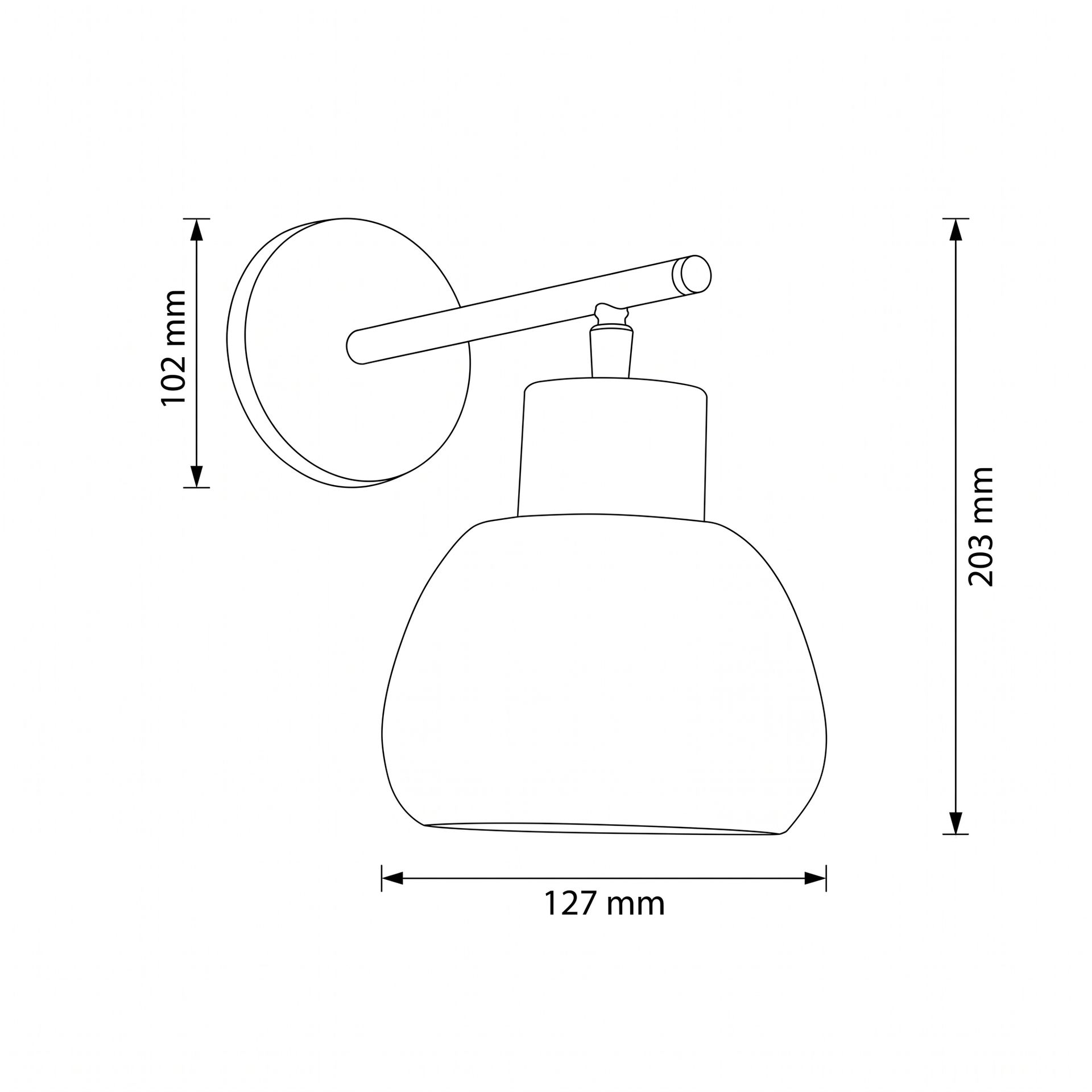 Livspace Lucea White Metal Wall Light | White