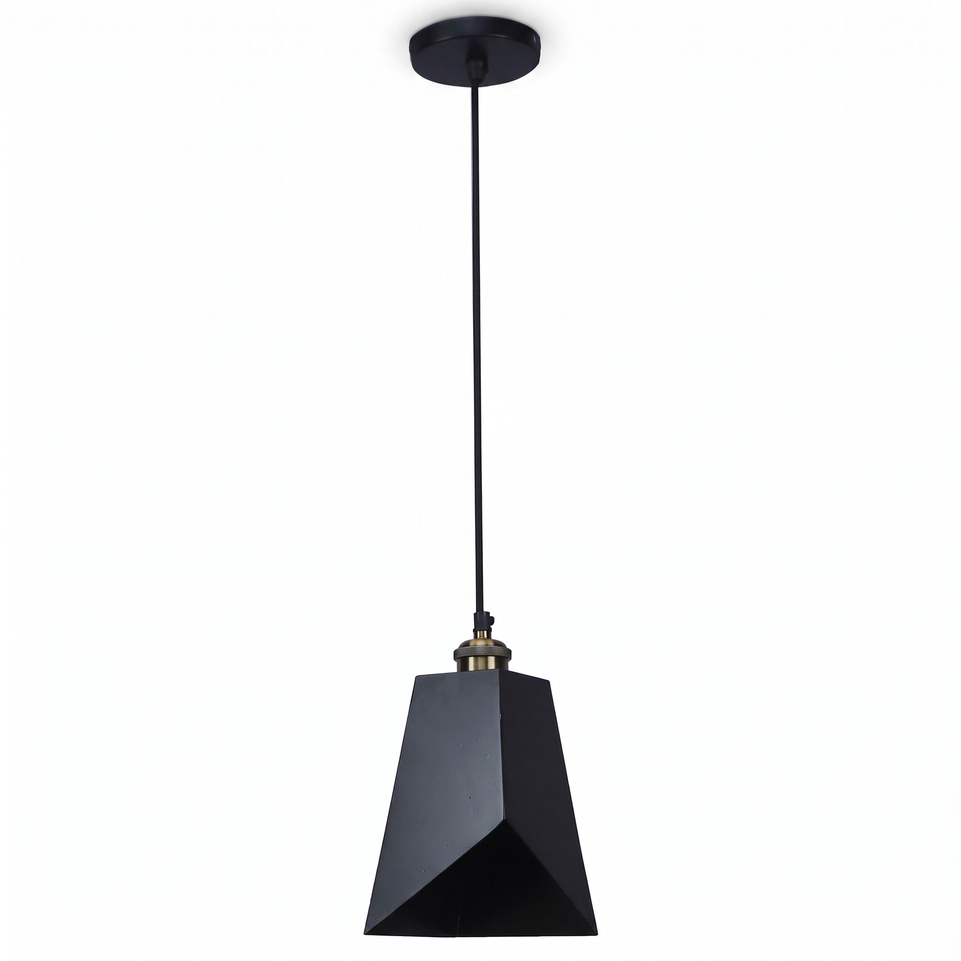 Livspace Maira Bonnelycke Black Metal Pendant Light | Black