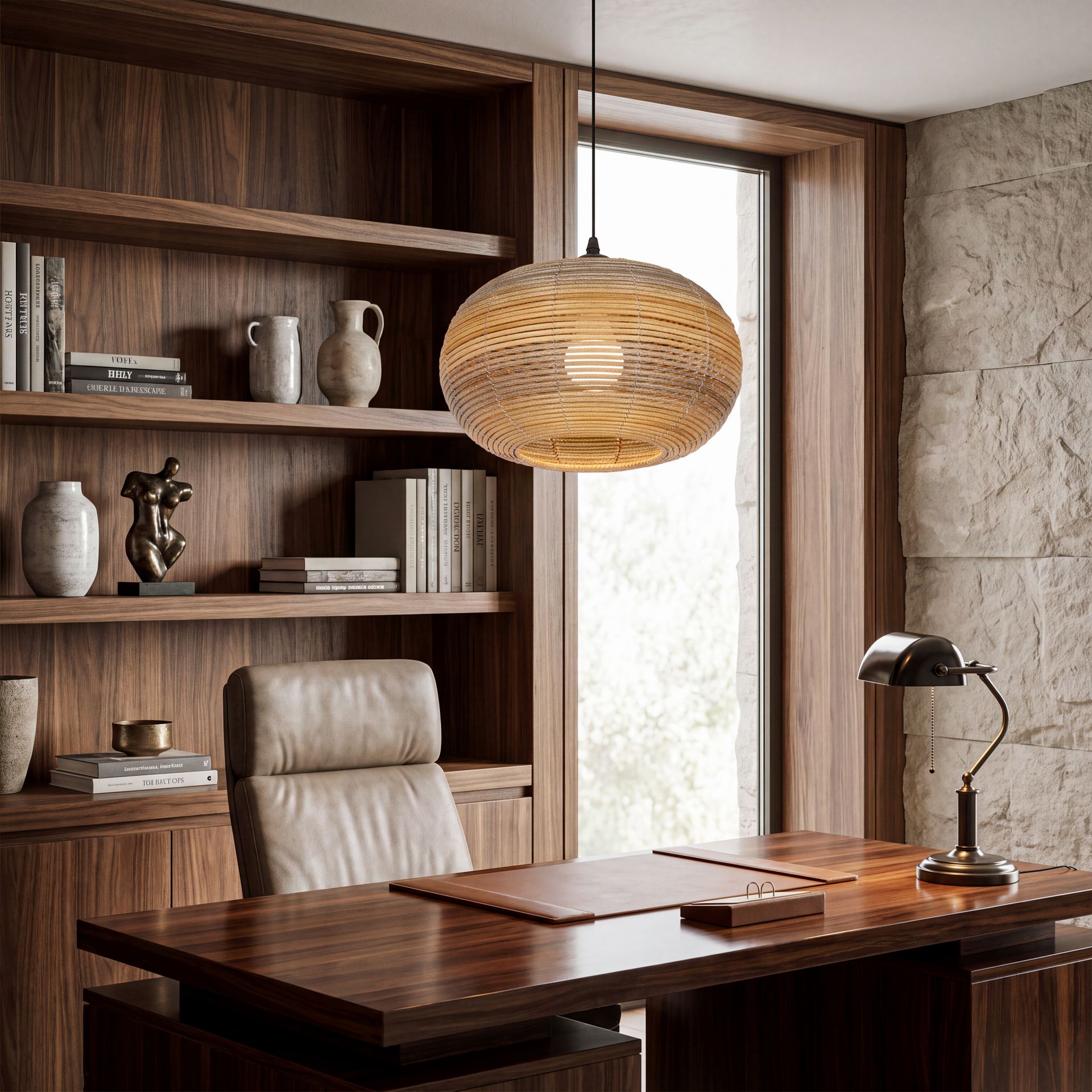 Livspace Nest Pendant | Natural Beige
