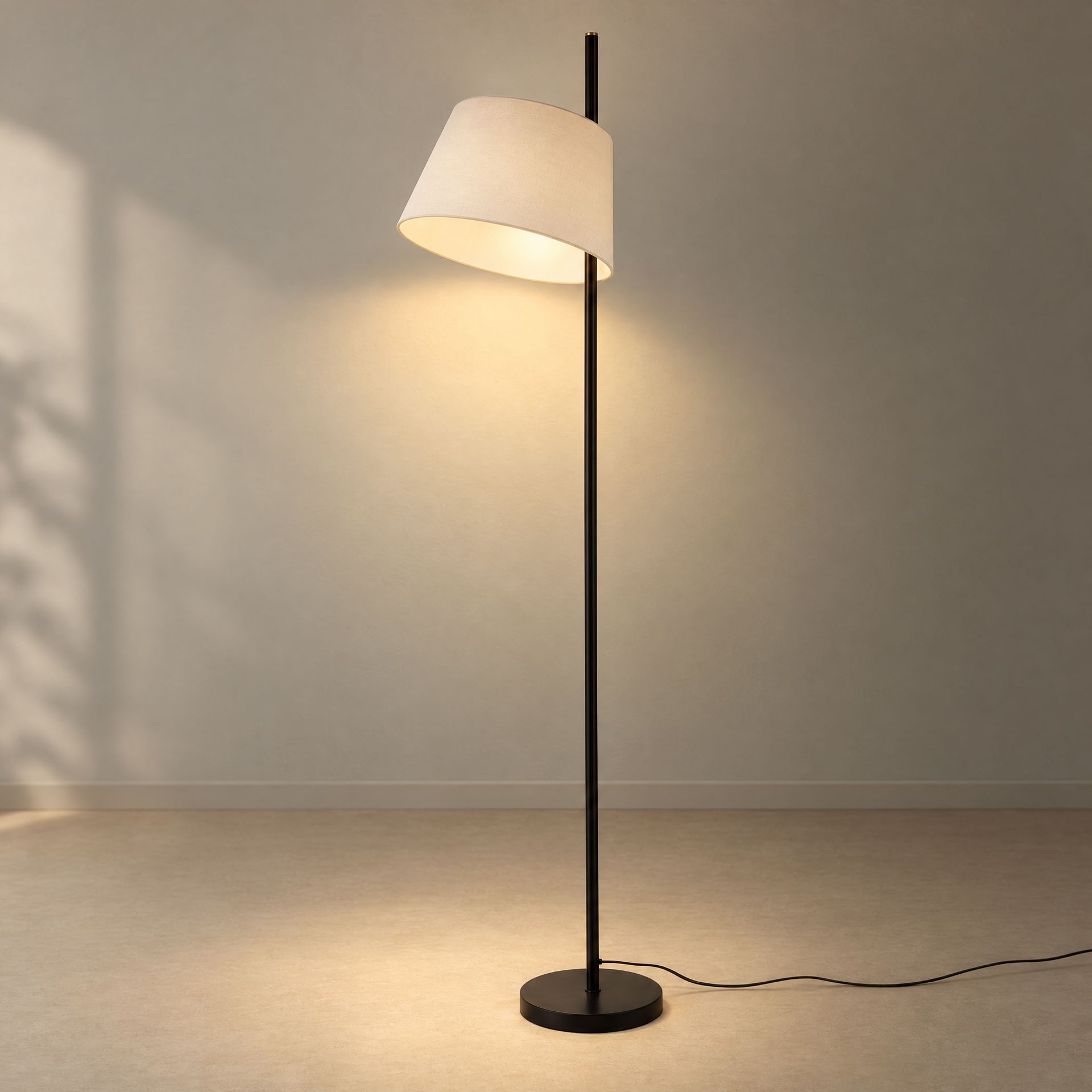 Livspace Nordic Black Metal Floor Lamps | Black Matt
