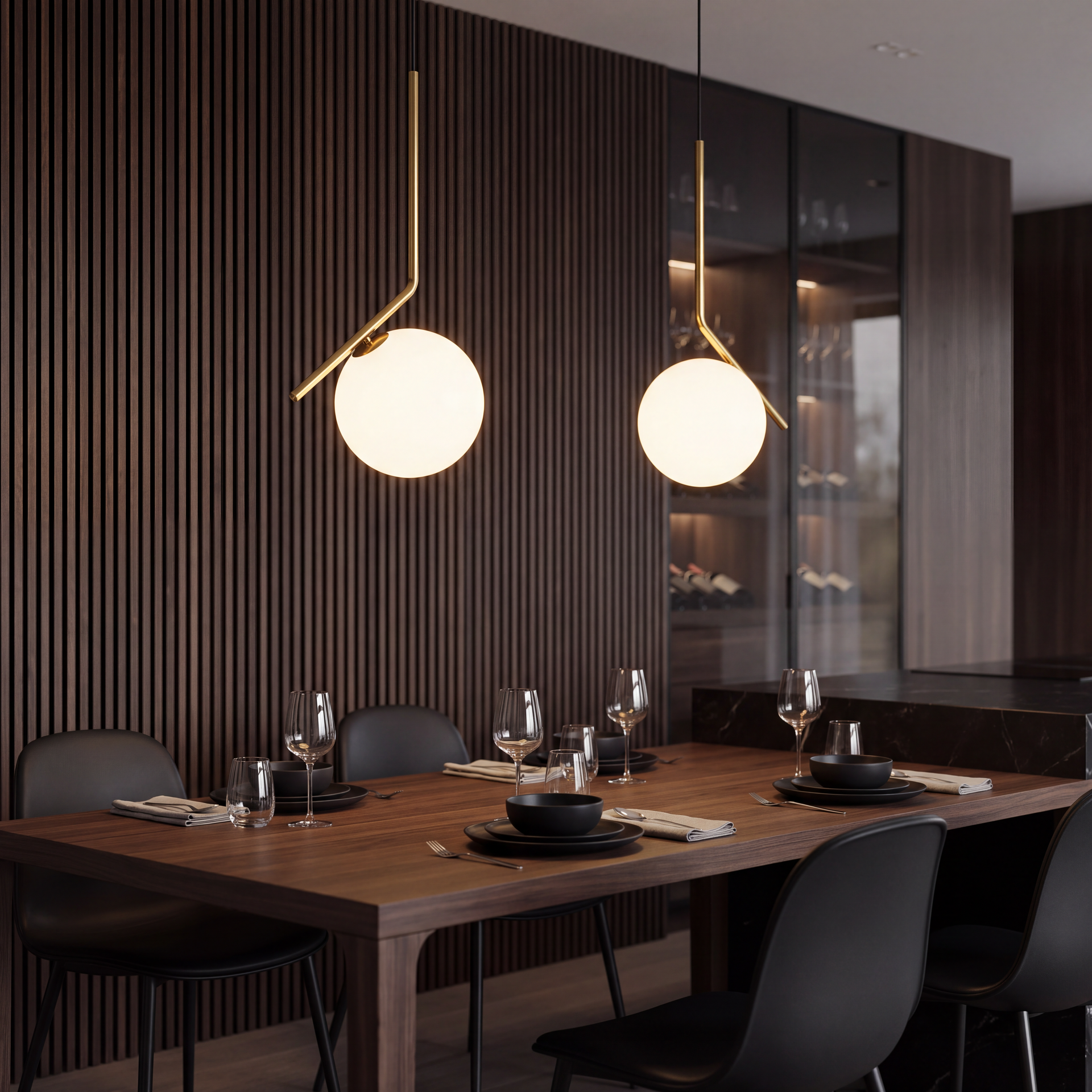 Livspace Orbis Elbow Pendant Pendant | White + Gold