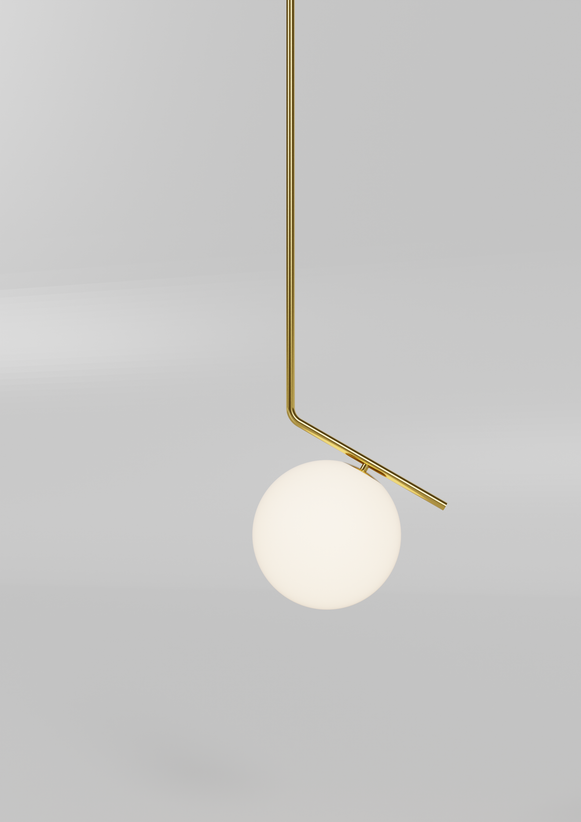 Livspace Orbis Elbow Pendant Pendant | White + Gold