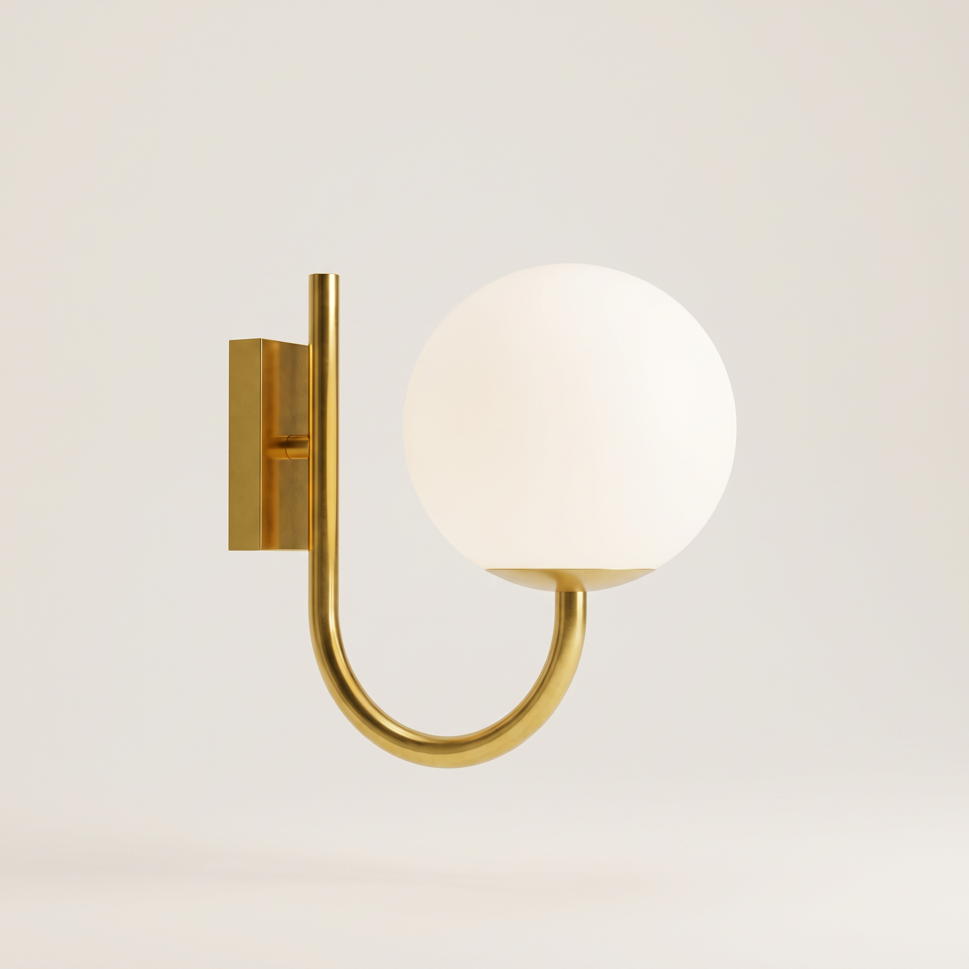 Livspace Orbis Hook Wall Wall Light | White + Gold