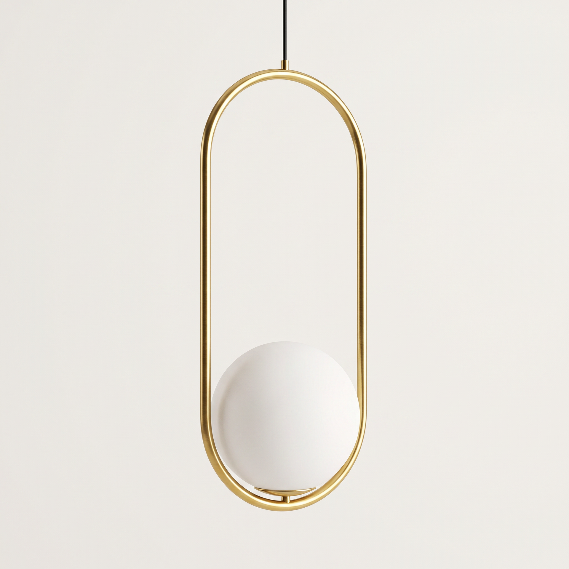 Livspace Orbis Loop Pendant Pendant | White + Gold