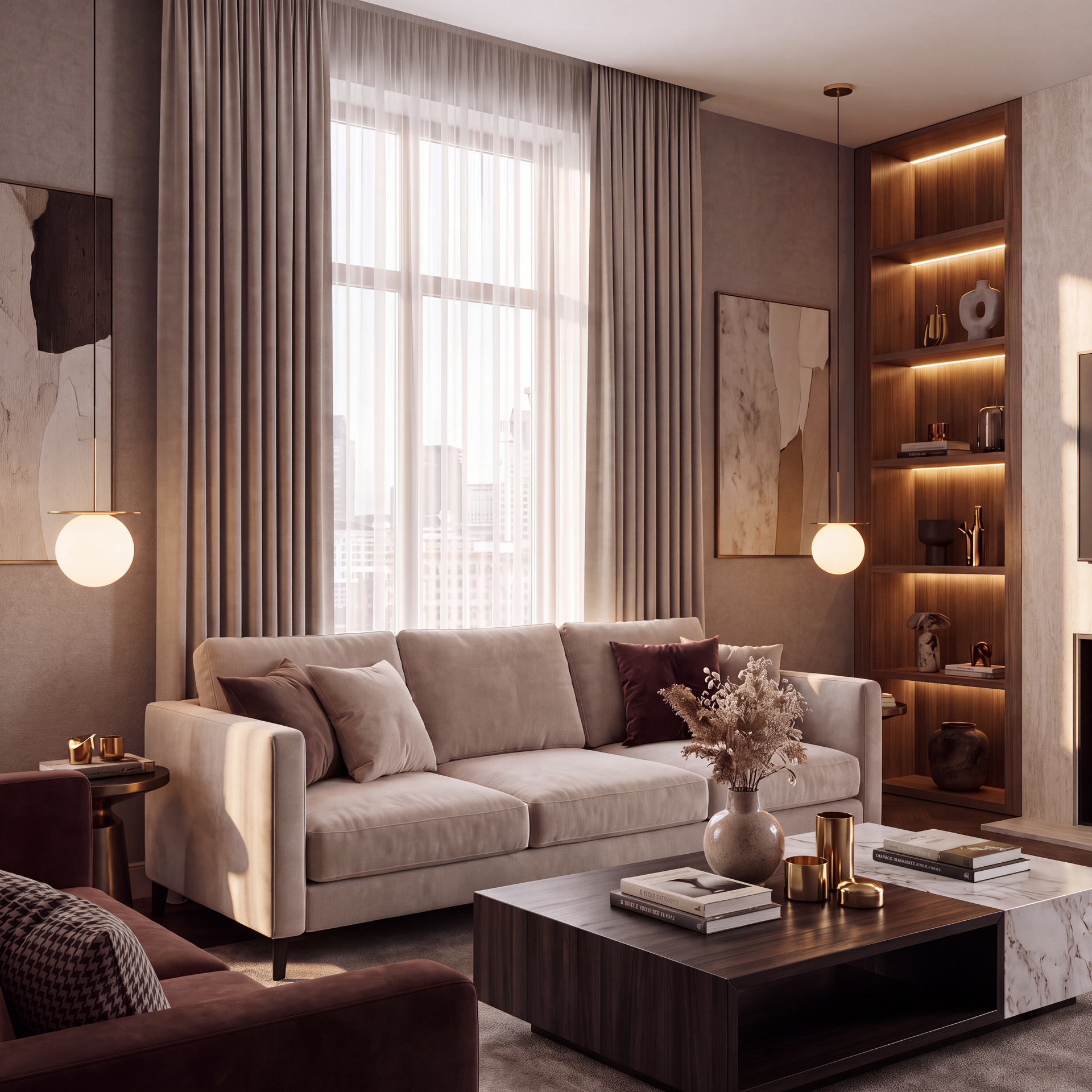 Livspace Orbis Pendant Disc Pendant | White + Gold