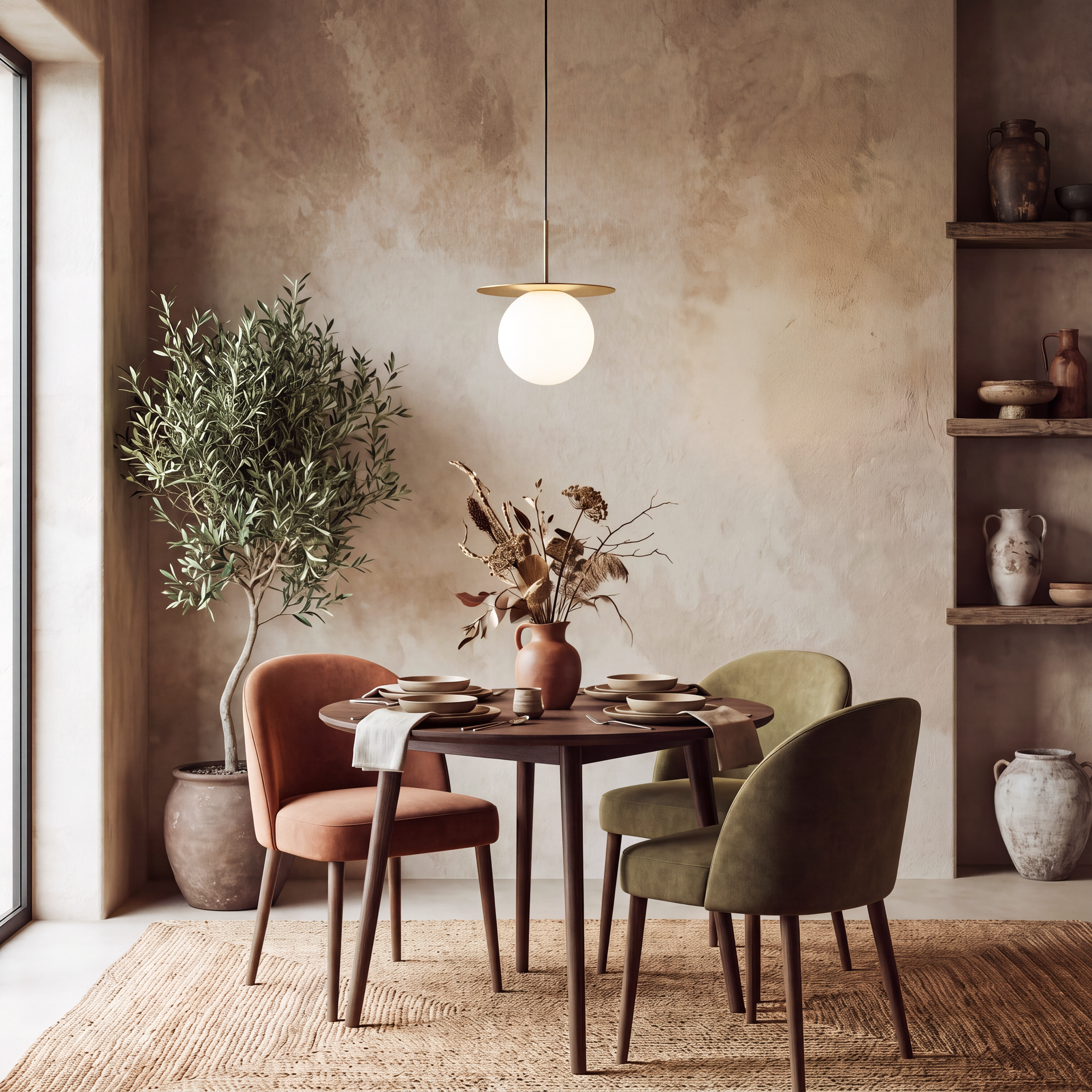 Livspace Orbis Pendant Disc Pendant | White + Gold
