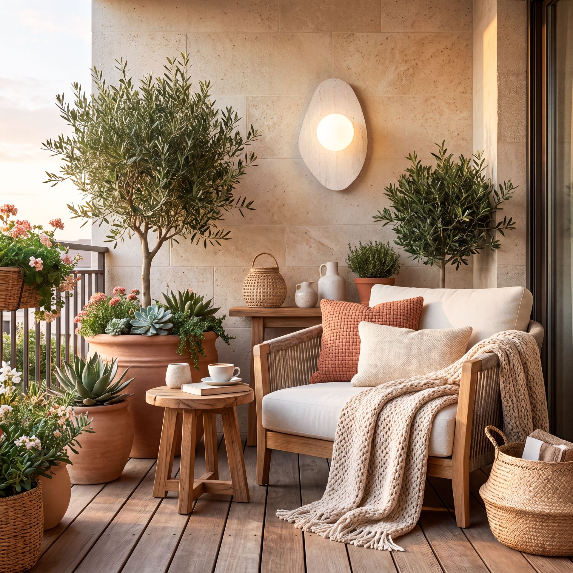 Livspace Ostra Wall Light | Wooden + White