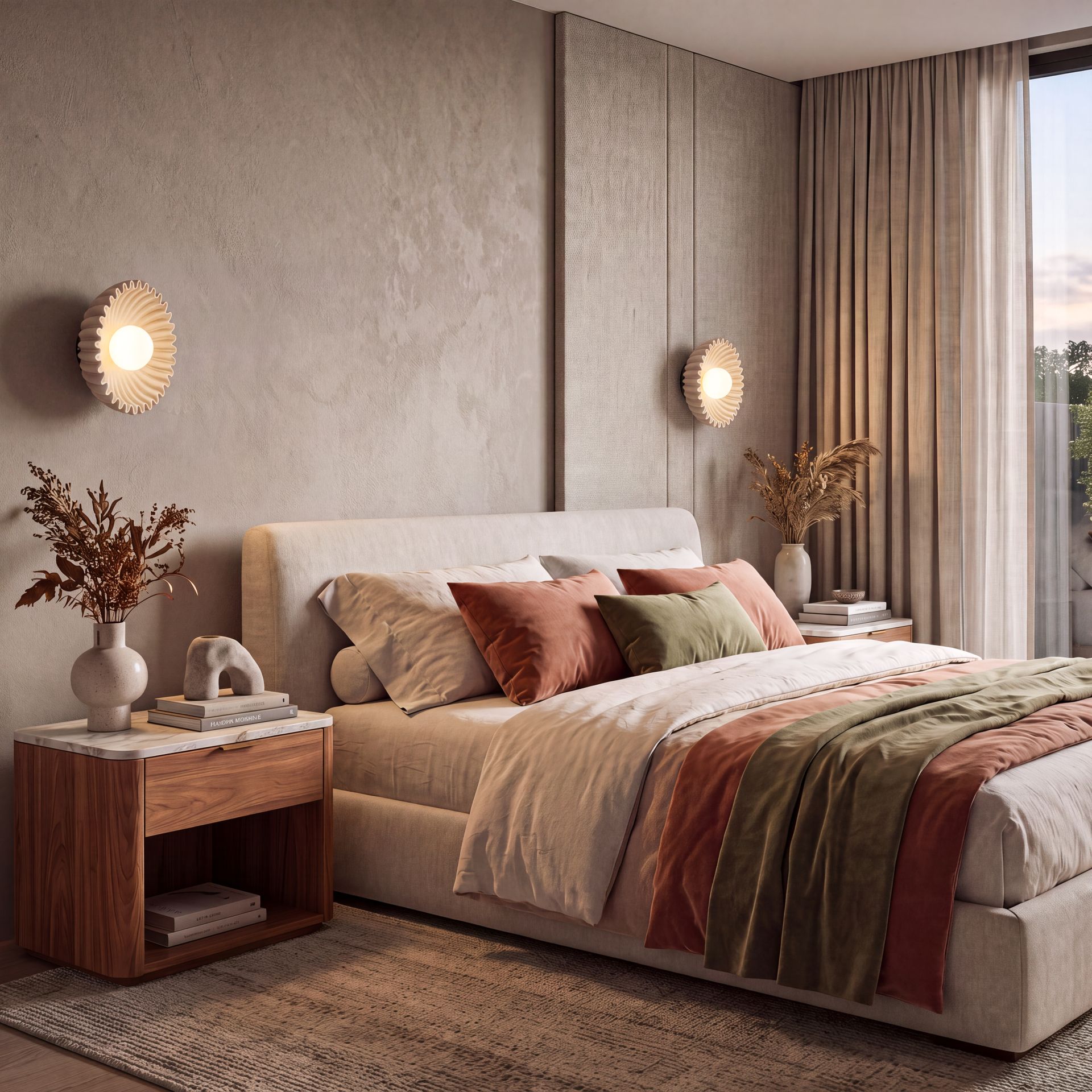 Livspace Reef Wall Light | Beige + White
