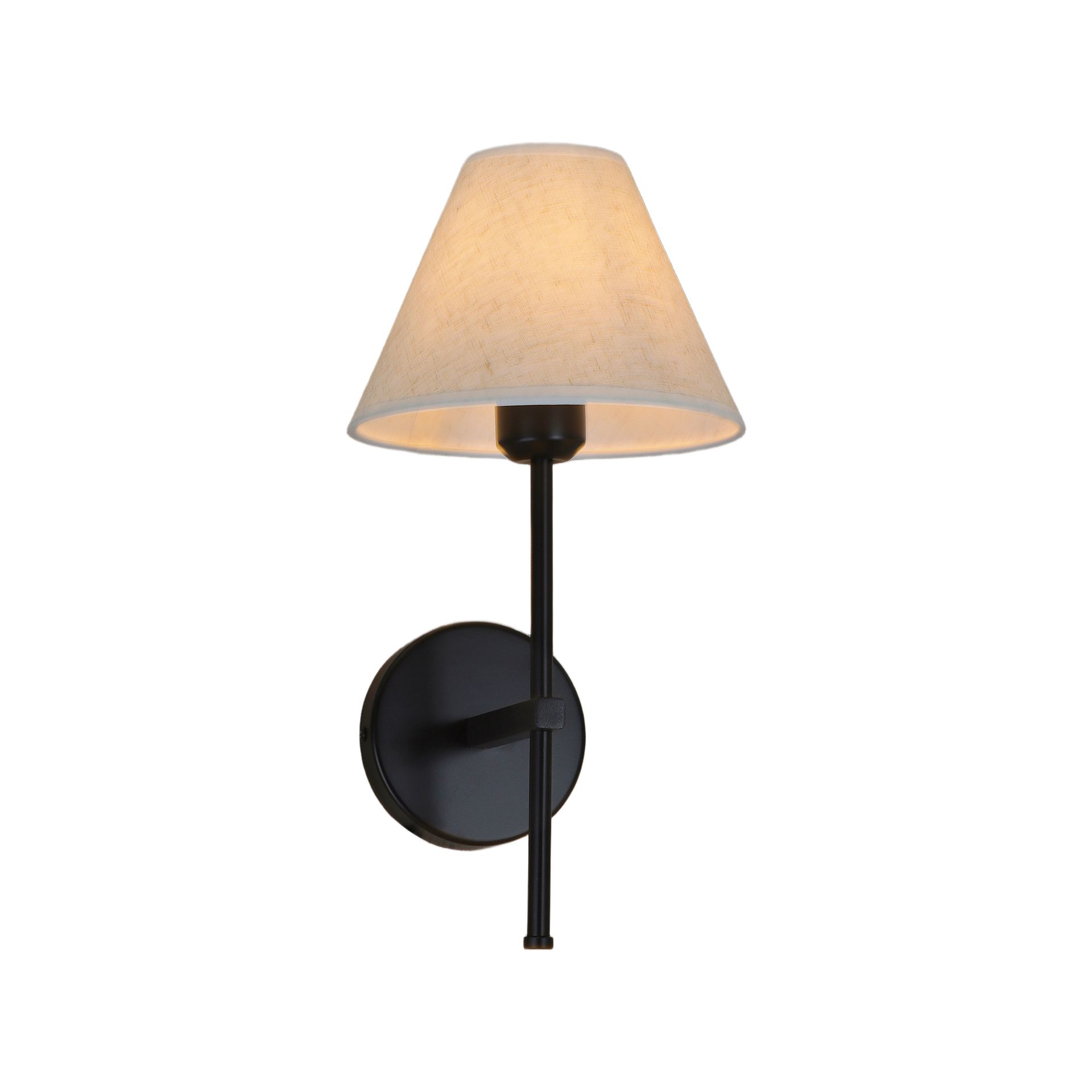 Livspace Serene Wall Light | Black + Brass