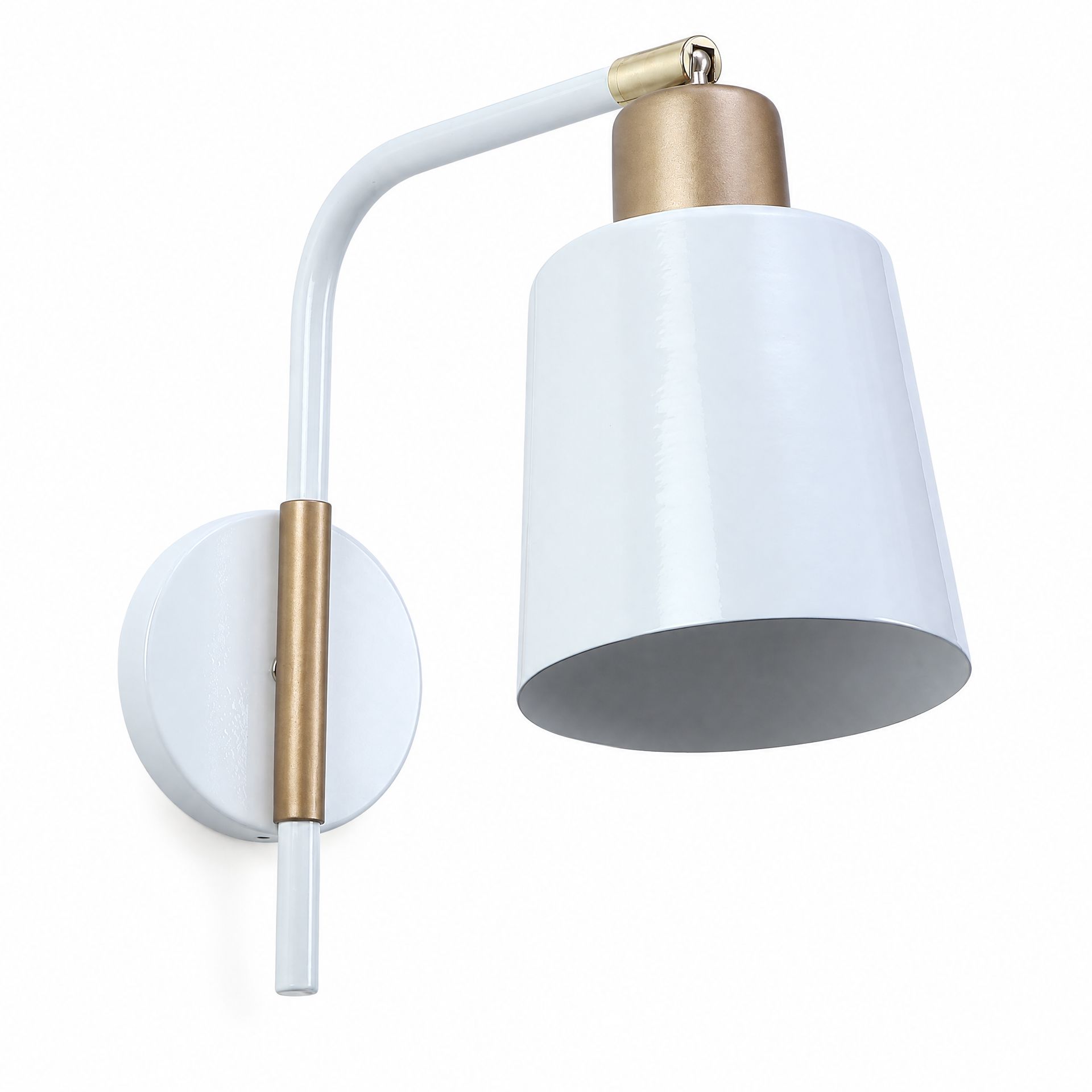 Livspace Siena White Metal Wall Light | White