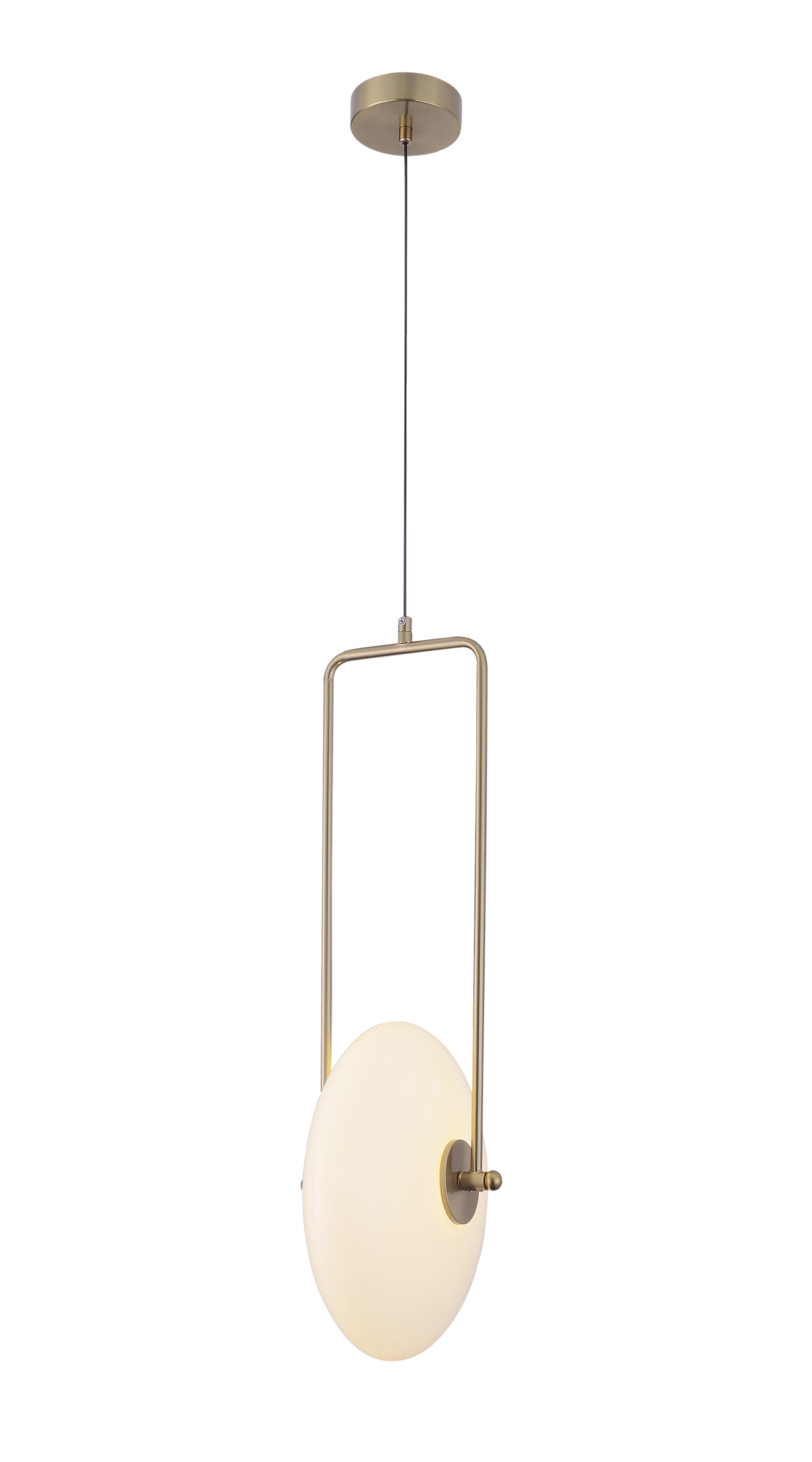 Livspace Spoke Pendant | Gold + White