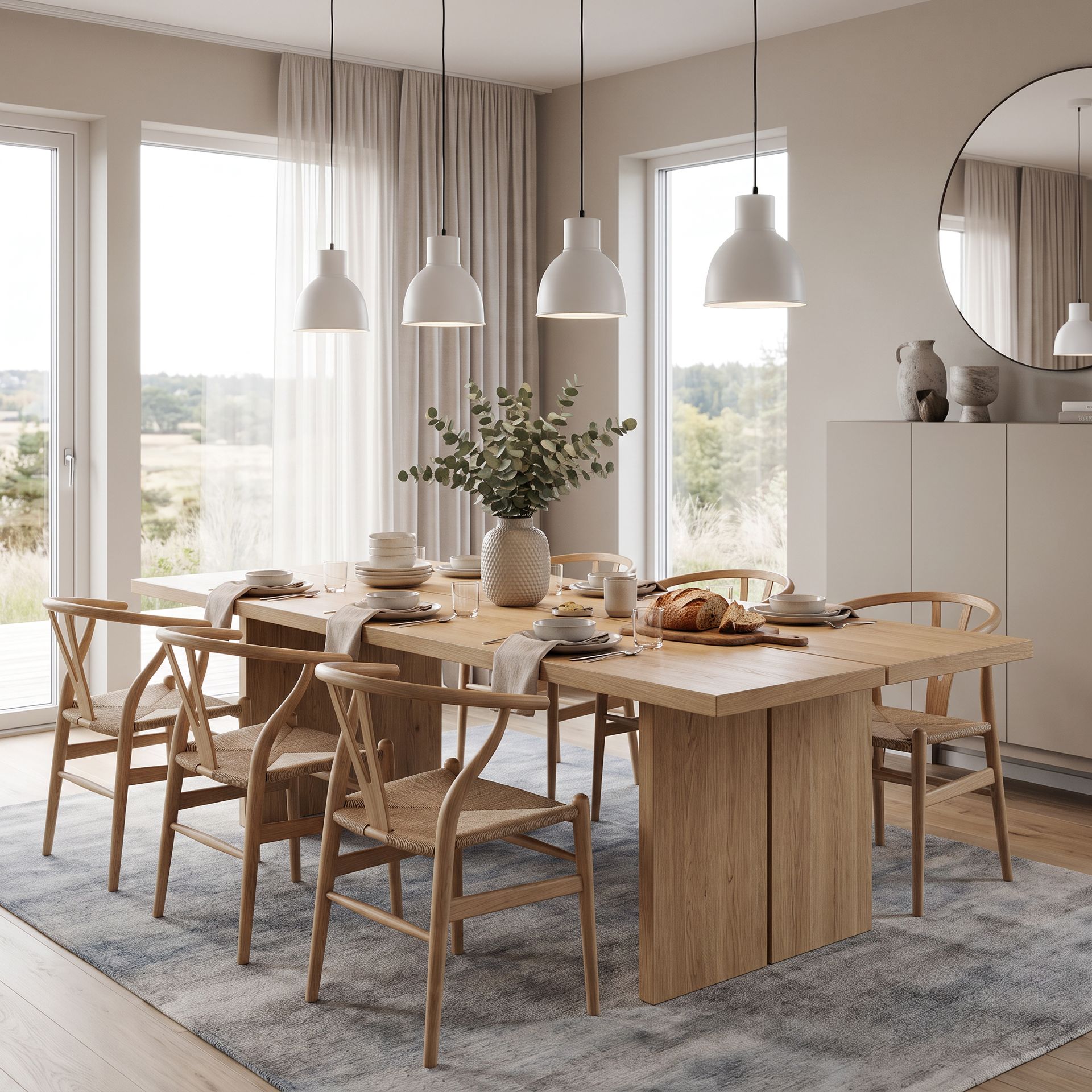 Livspace Stefan White Metal Pendant Light | White