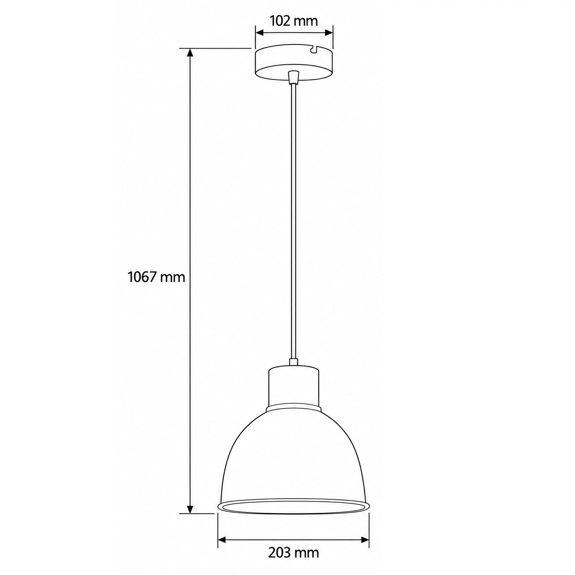 Livspace Stefan White Metal Pendant Light | White
