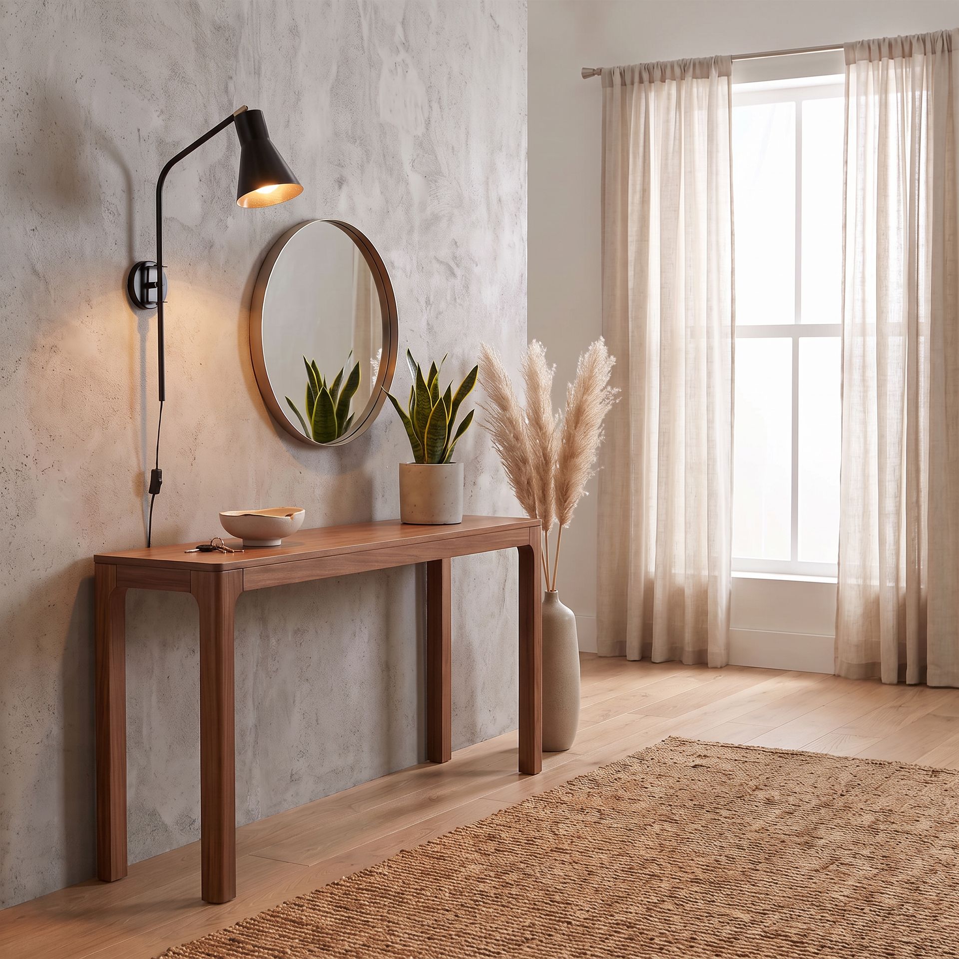 Livspace Taranto Black Metal Wall Light | Black