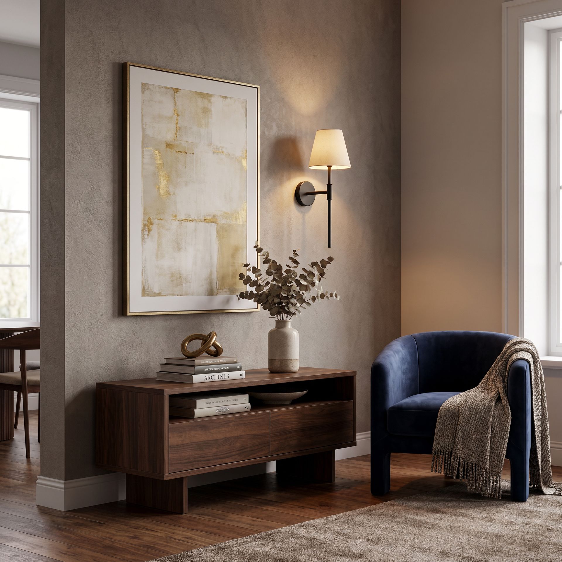 Livspace Tedder Wall Light | Matt Black