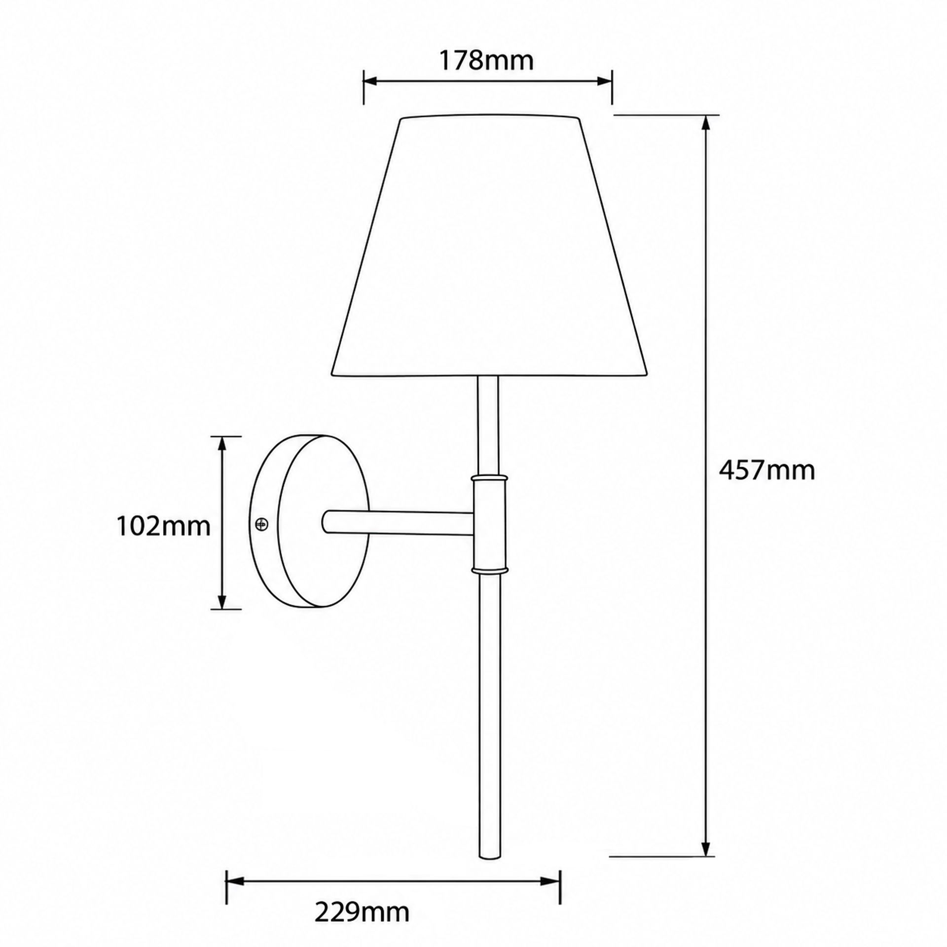 Livspace Tedder Wall Light | Matt Black
