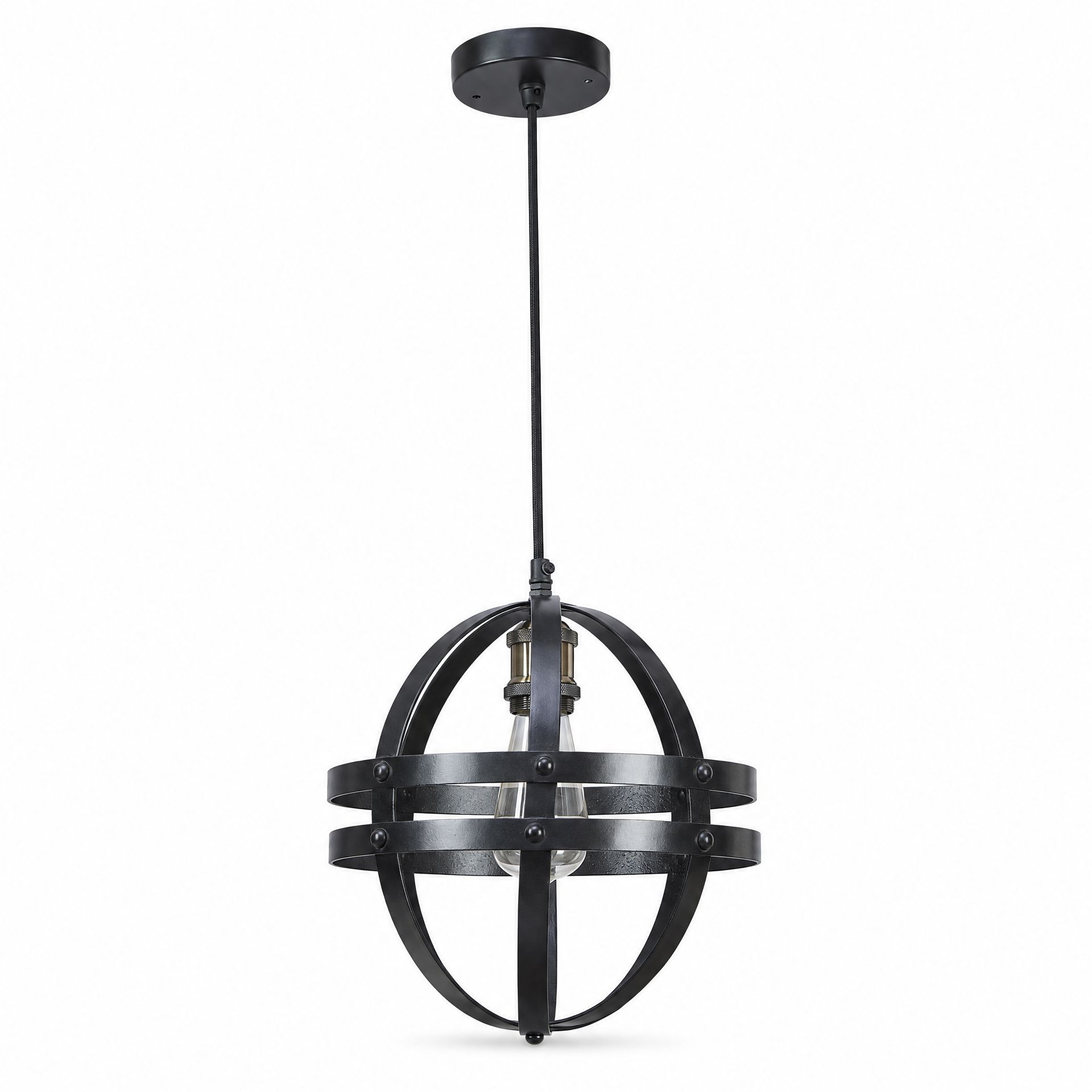 Livspace Vanessa Black Metal Pendant Light | Black