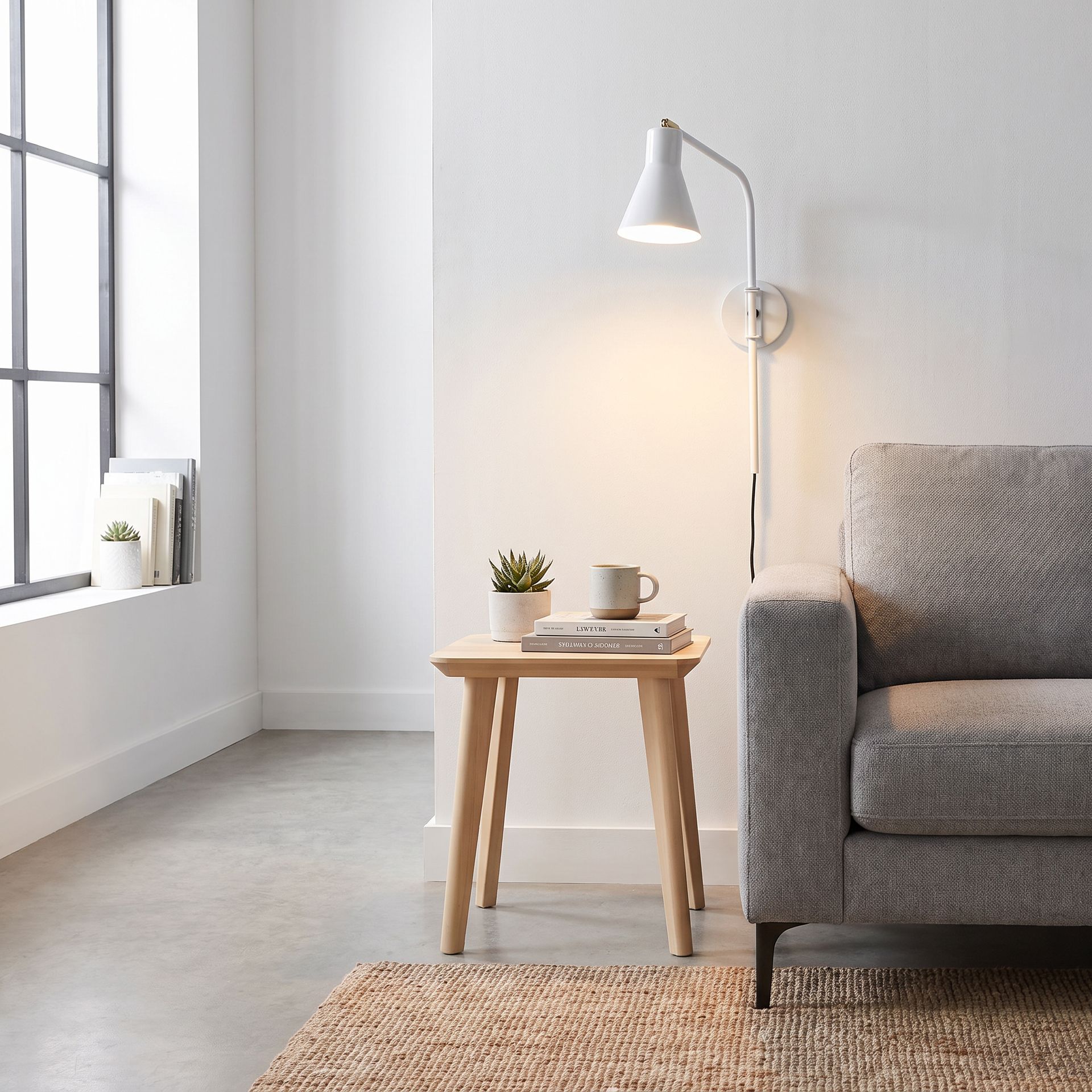 Livspace Victoria White Metal Wall Light | White