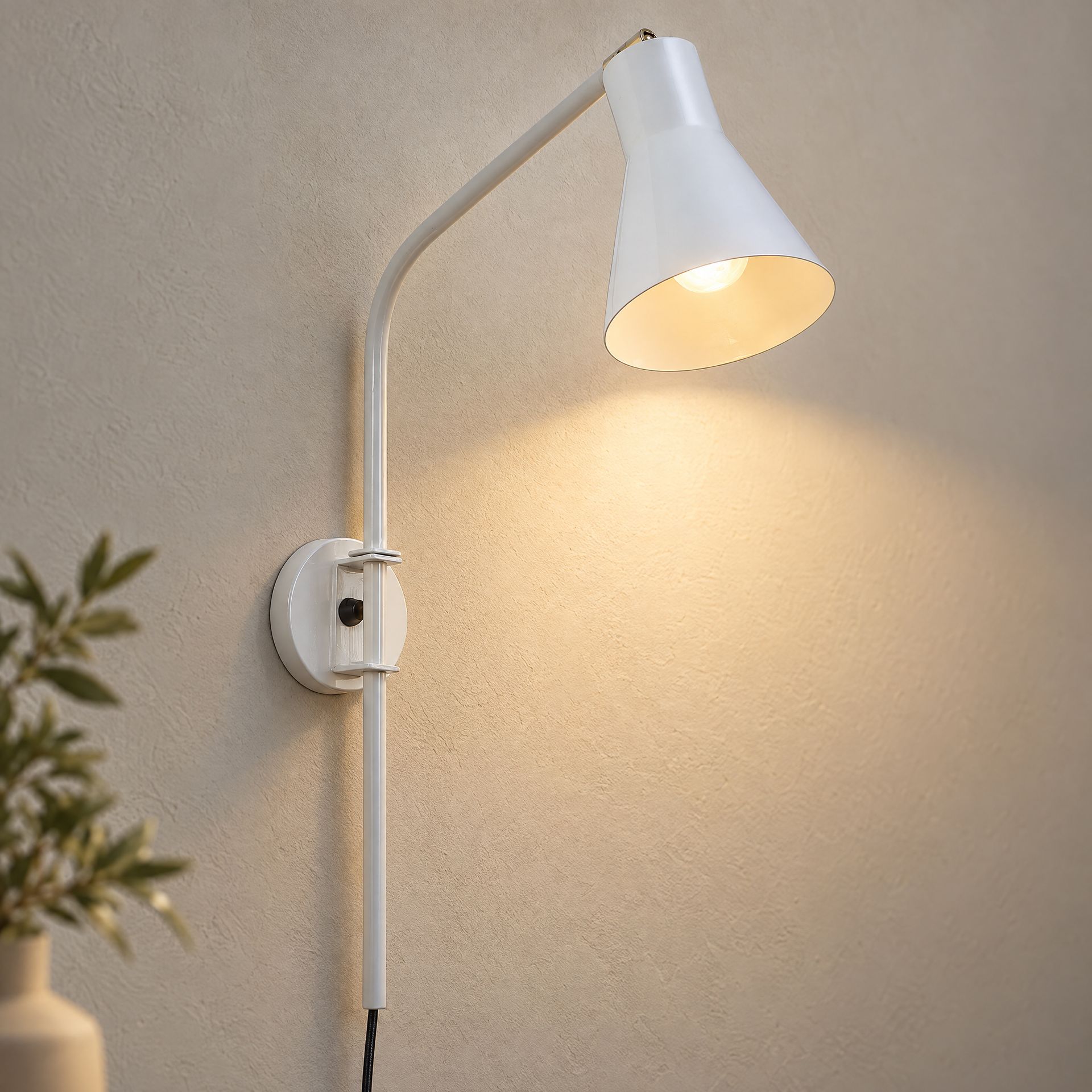 Livspace Victoria White Metal Wall Light | White