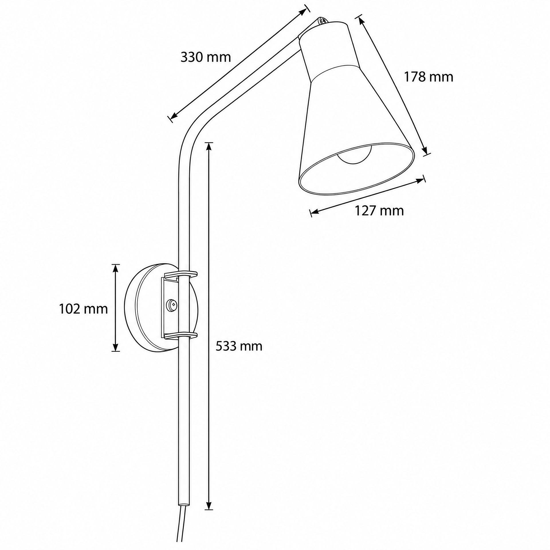 Livspace Victoria White Metal Wall Light | White