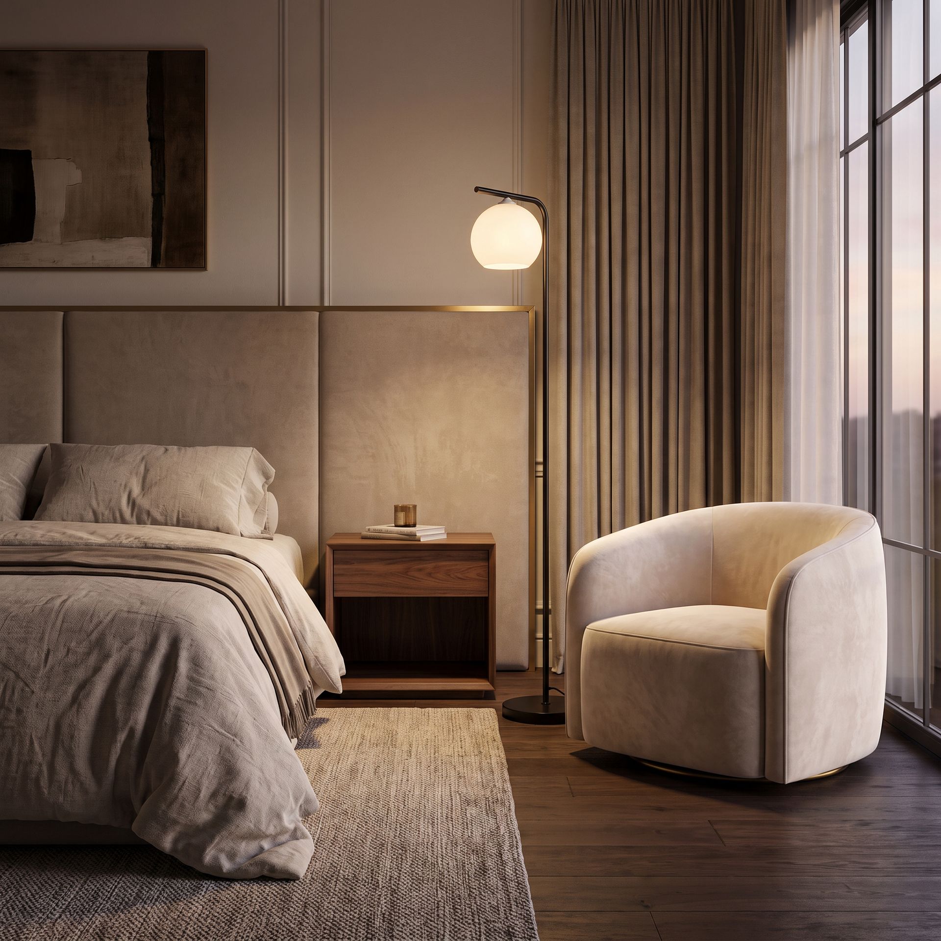 Livspace Walkford Black Metal Floor Lamps | Black Matt