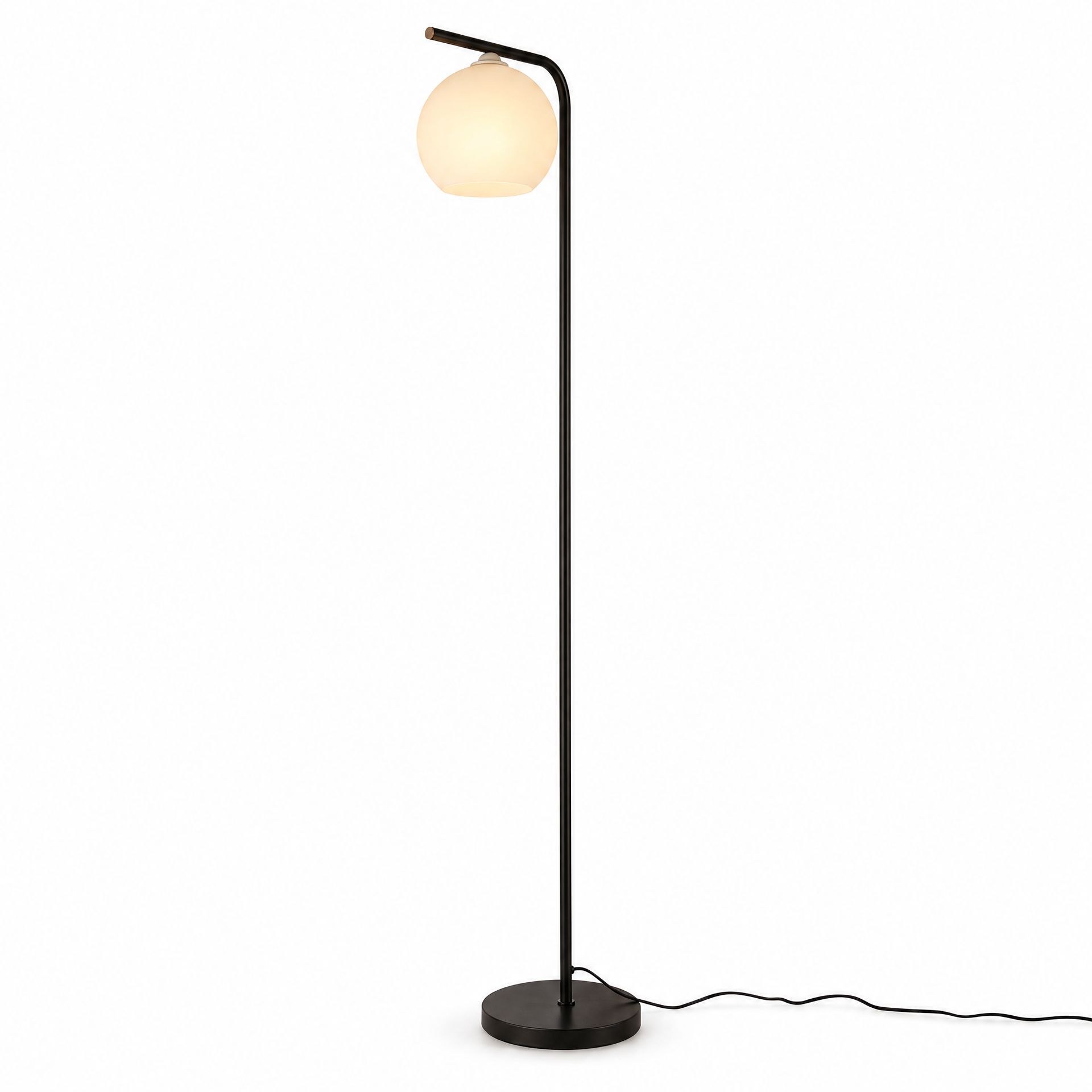 Livspace Walkford Black Metal Floor Lamps | Black Matt