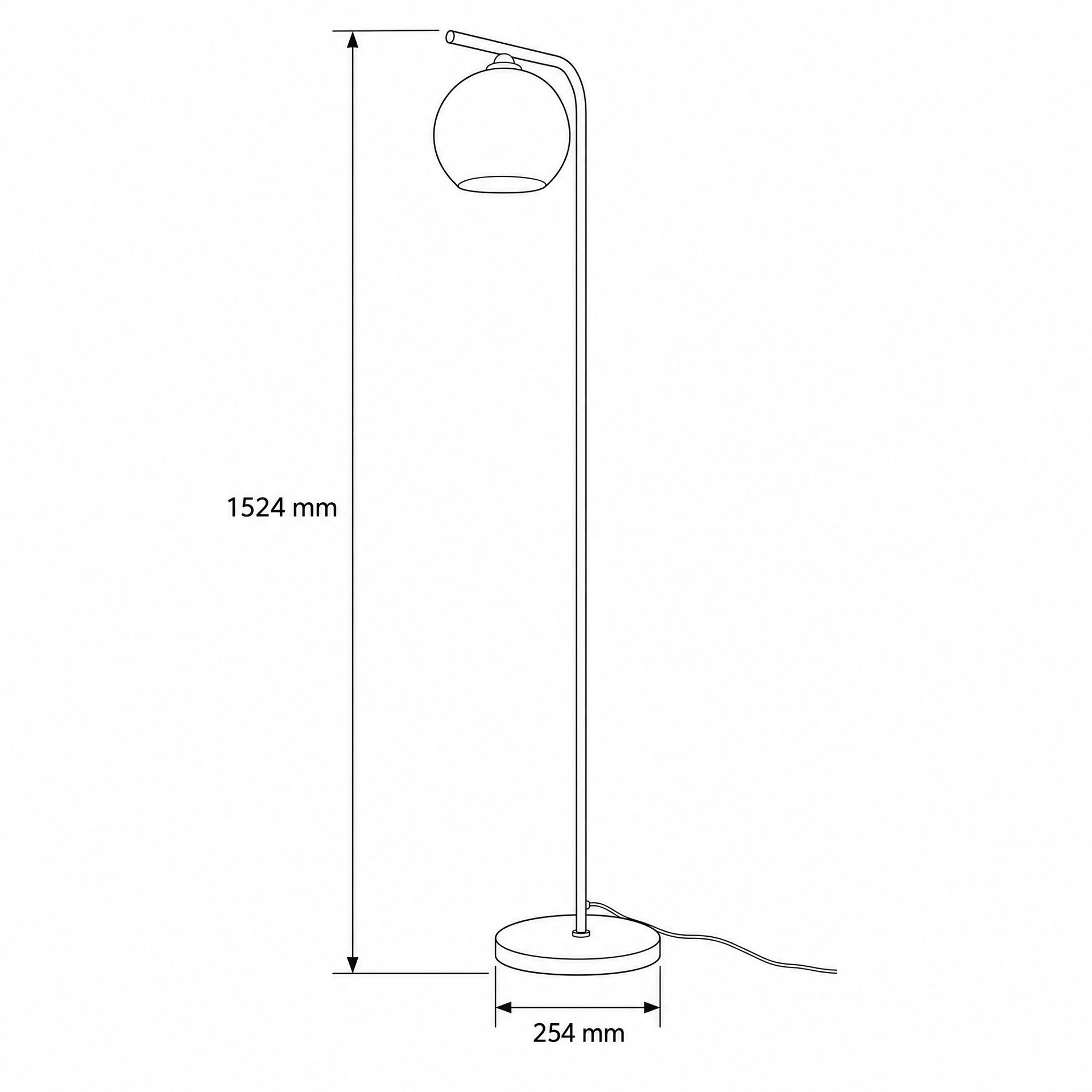 Livspace Walkford Black Metal Floor Lamps | Black Matt