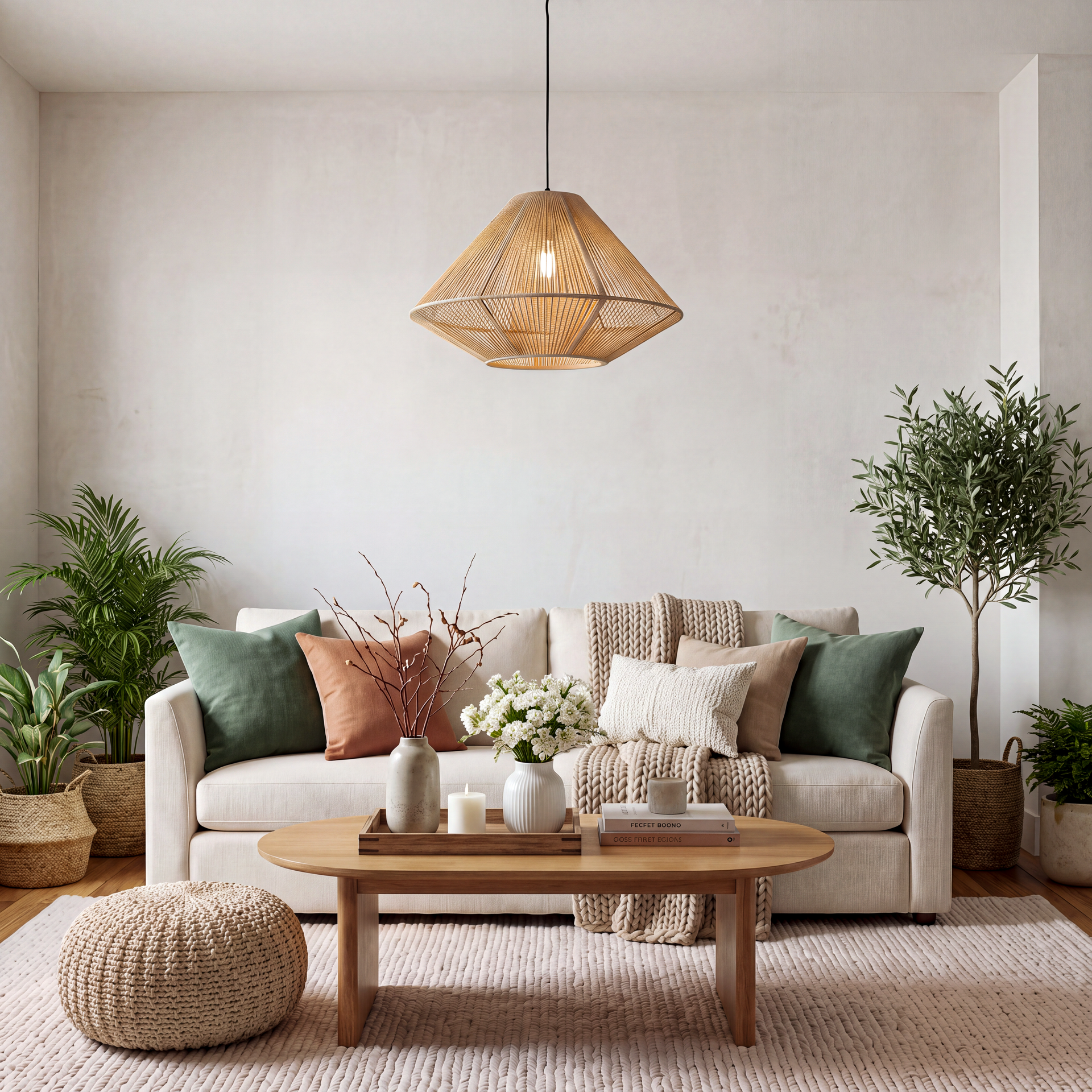 Livspace Wisp Pendant | Natural Beige