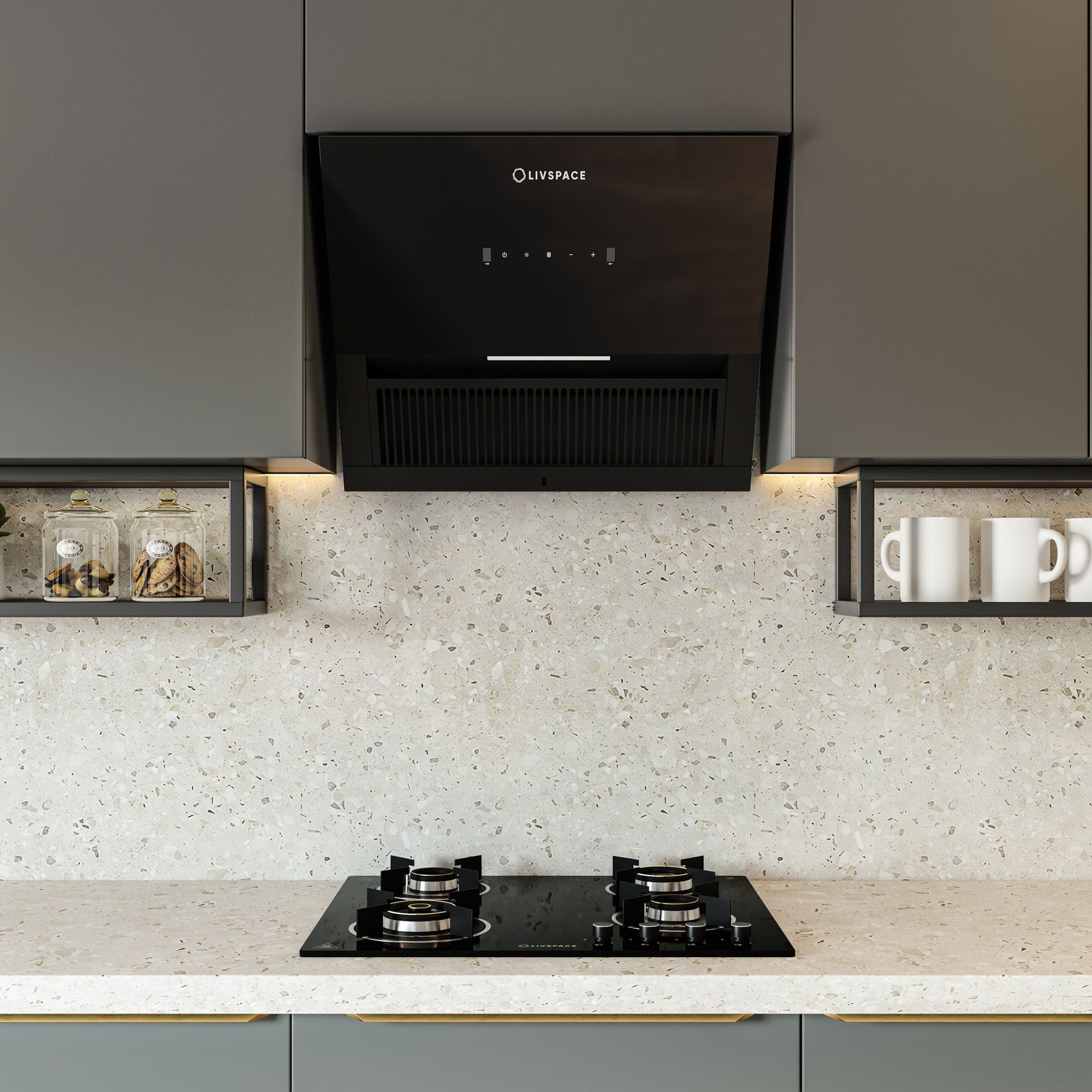 Optima Gloss 4-burner Brass Hob | Auto Ignition - 60 cm