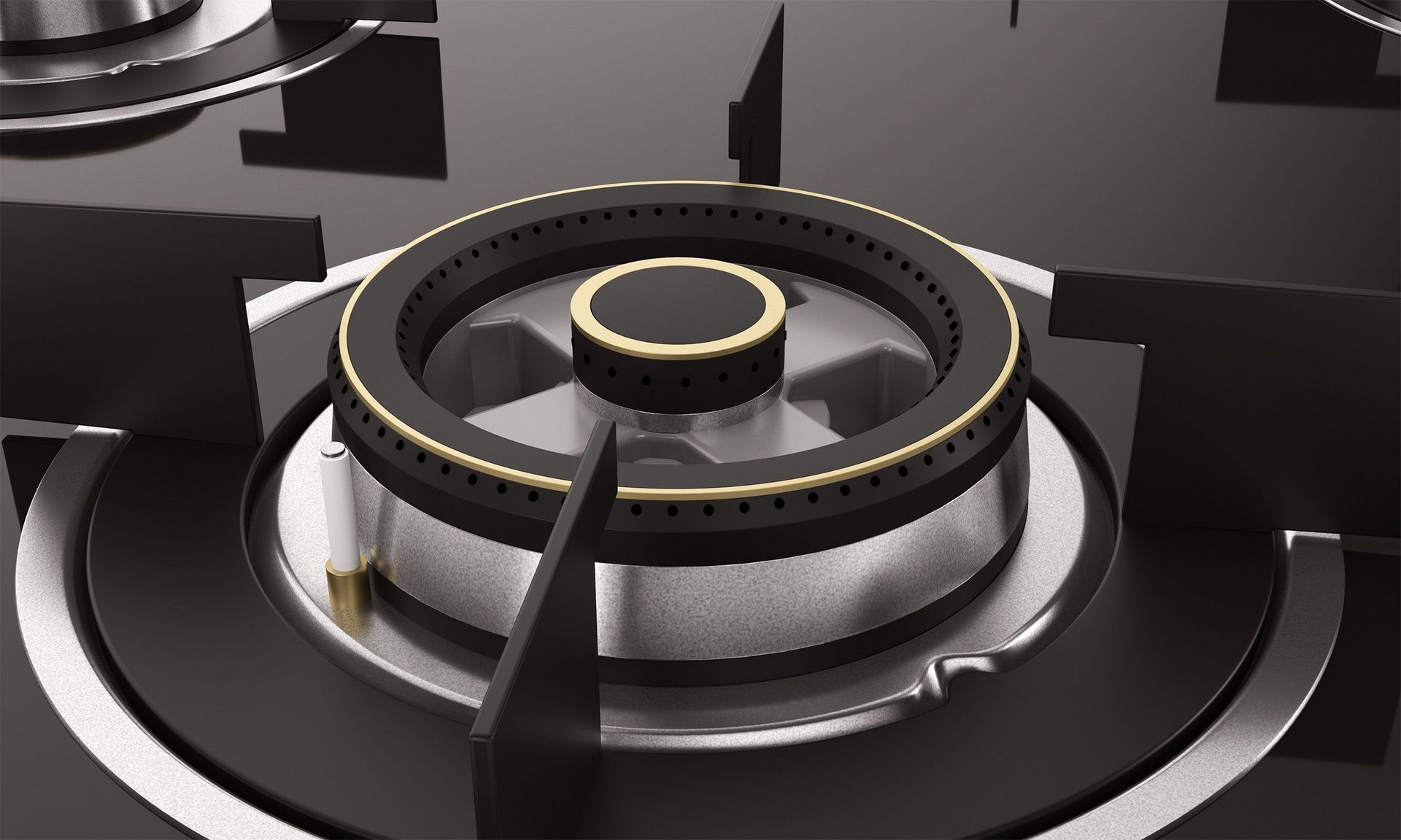 Optima Gloss 4-burner Brass Hob | Auto Ignition - 60 cm