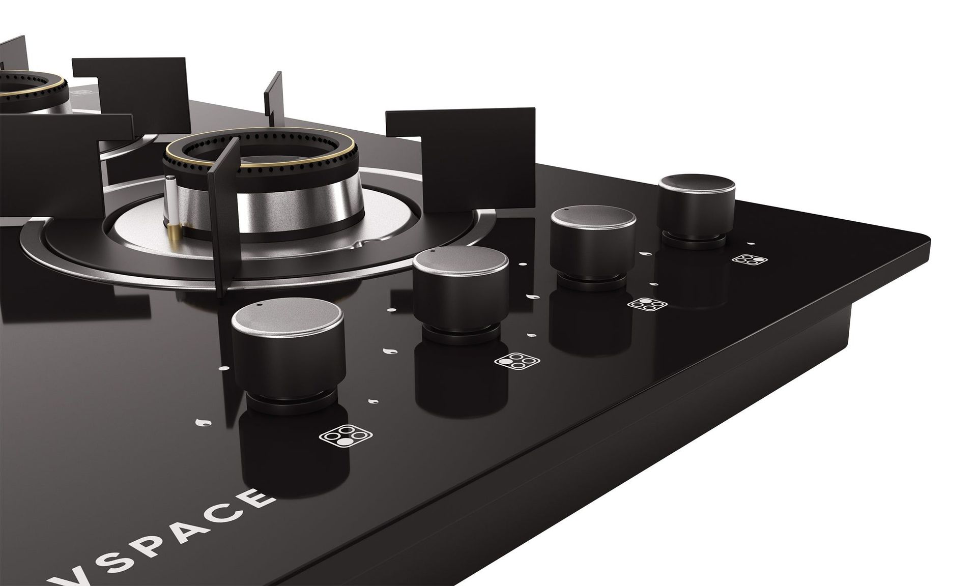 Optima Gloss 4-burner Brass Hob | Auto Ignition - 60 cm