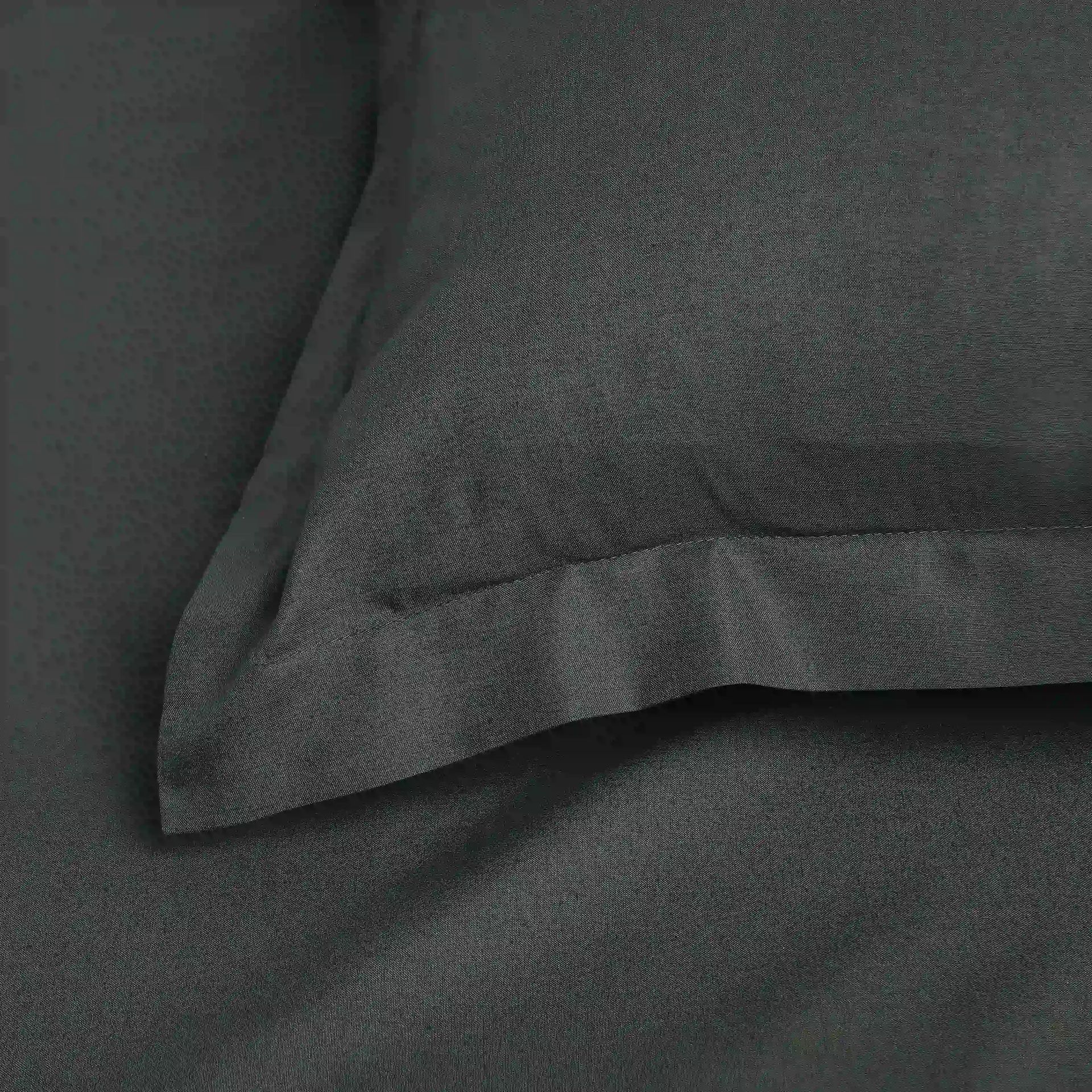 Solid Dyed 144 TC 100% Cotton Dark Grey Single Bedsheet Set | Paleto