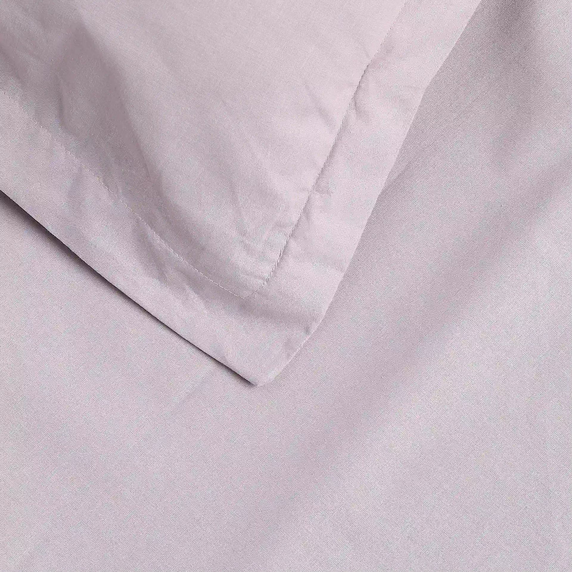 Solid Dyed 144 TC 100% Cotton Grey Lavender Single Bedsheet Set | Paleto